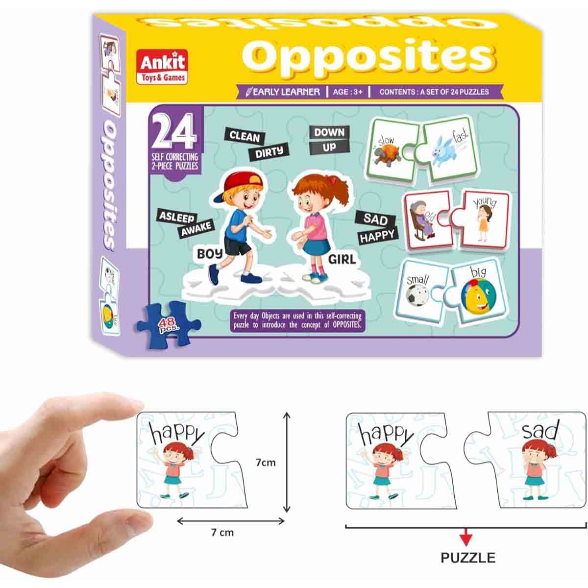 Ankit Toys Early Learner Opposites Jigsaw Puzzle Unisex, 3-4 Years