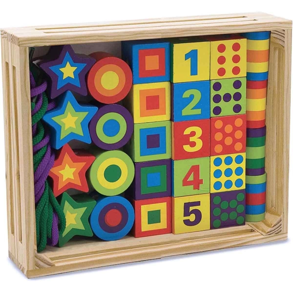 Ankit Toys Ludo Snake & Ladders + Ravensburger Puzzle with Melissa & Doug Lacing Beads Bundle Unisex, 13+ Years