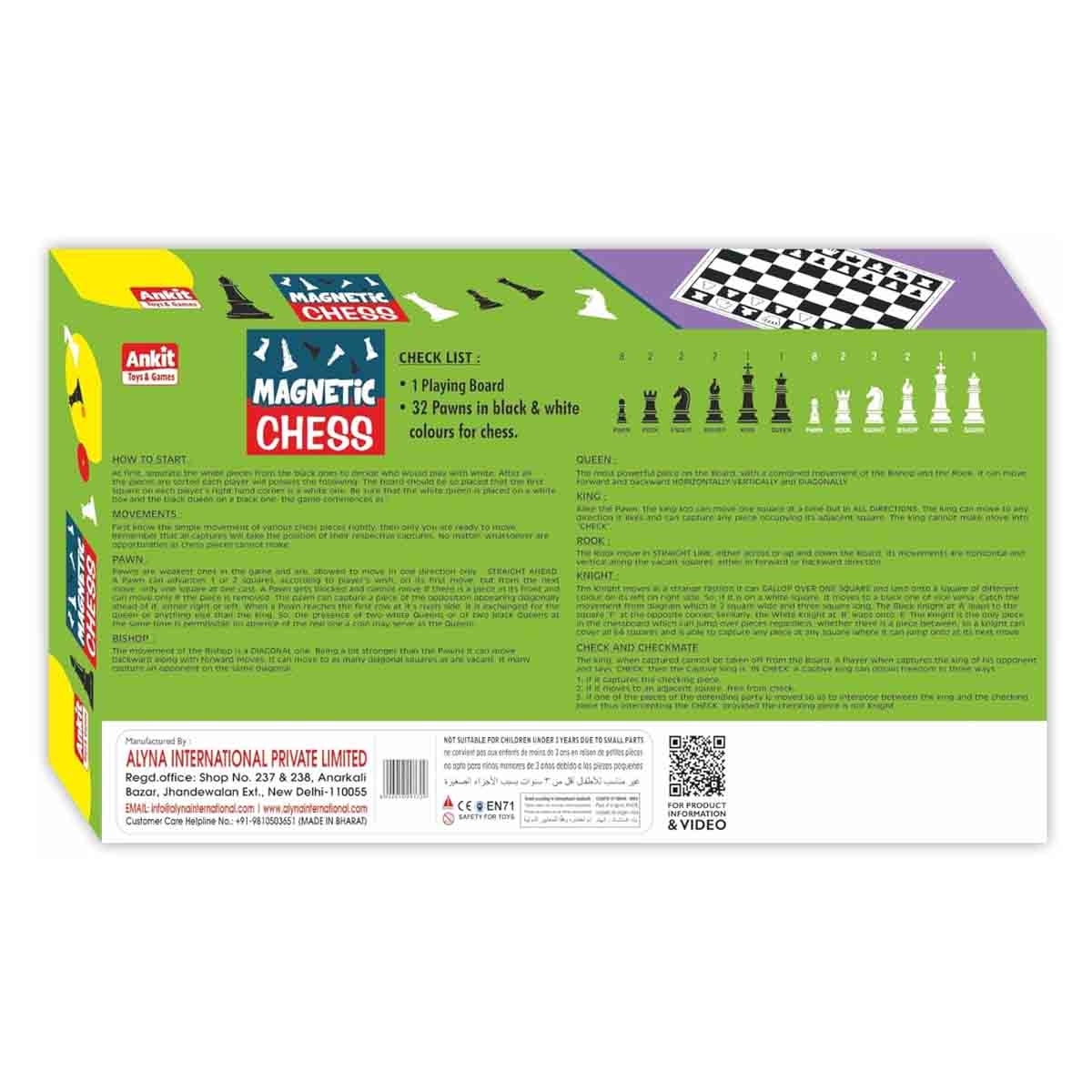 Ankit Toys Magnetic Chess Board Game Unisex, 5-7 Years