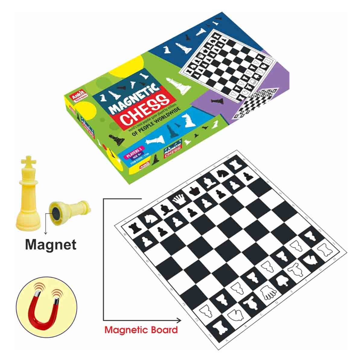 Ankit Toys Magnetic Chess Board Game Unisex, 5-7 Years