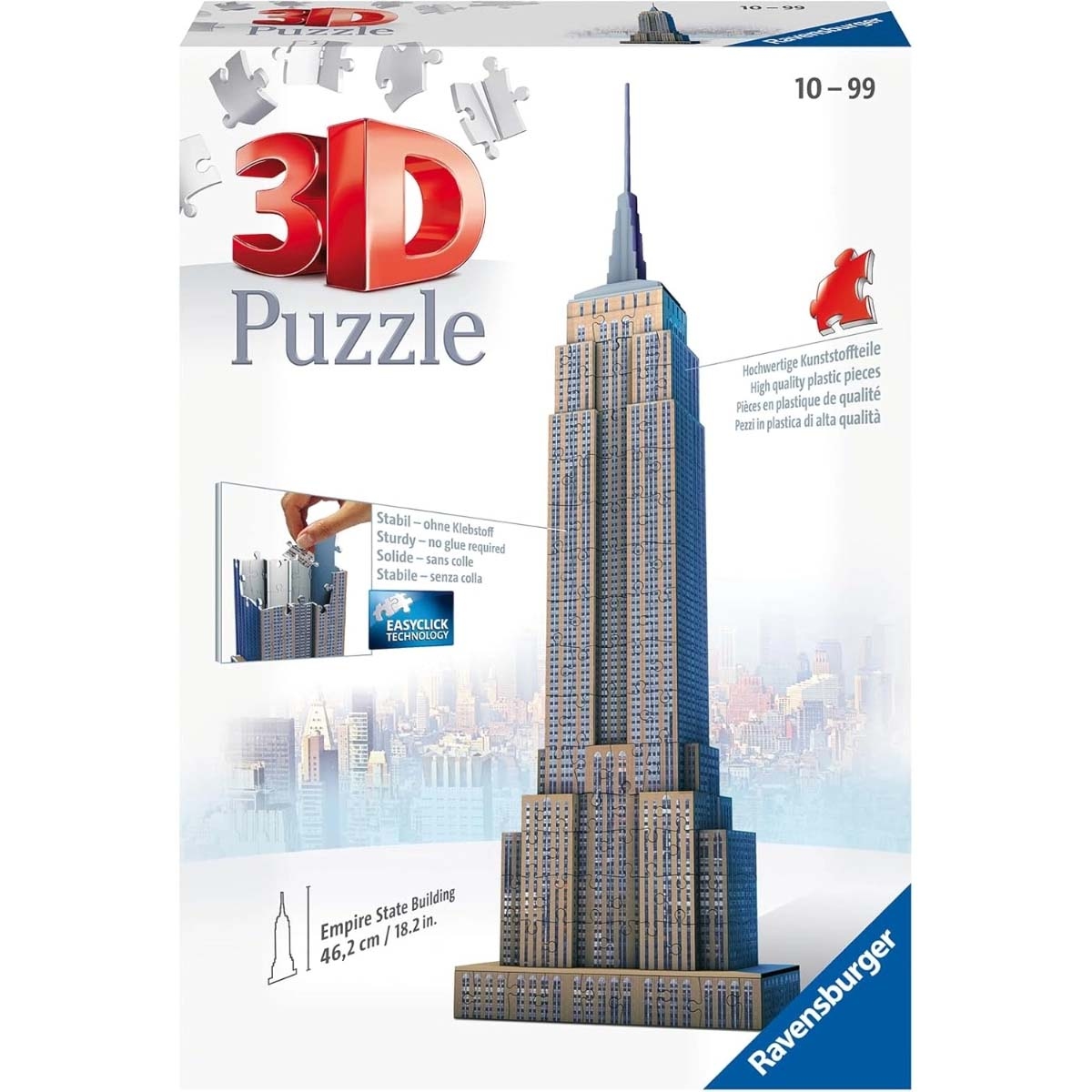 Ankit Toys Medium Chess + Ravensburger 3D Empire State Building & Educa Puzzle Bundle Unisex, 13+ Years