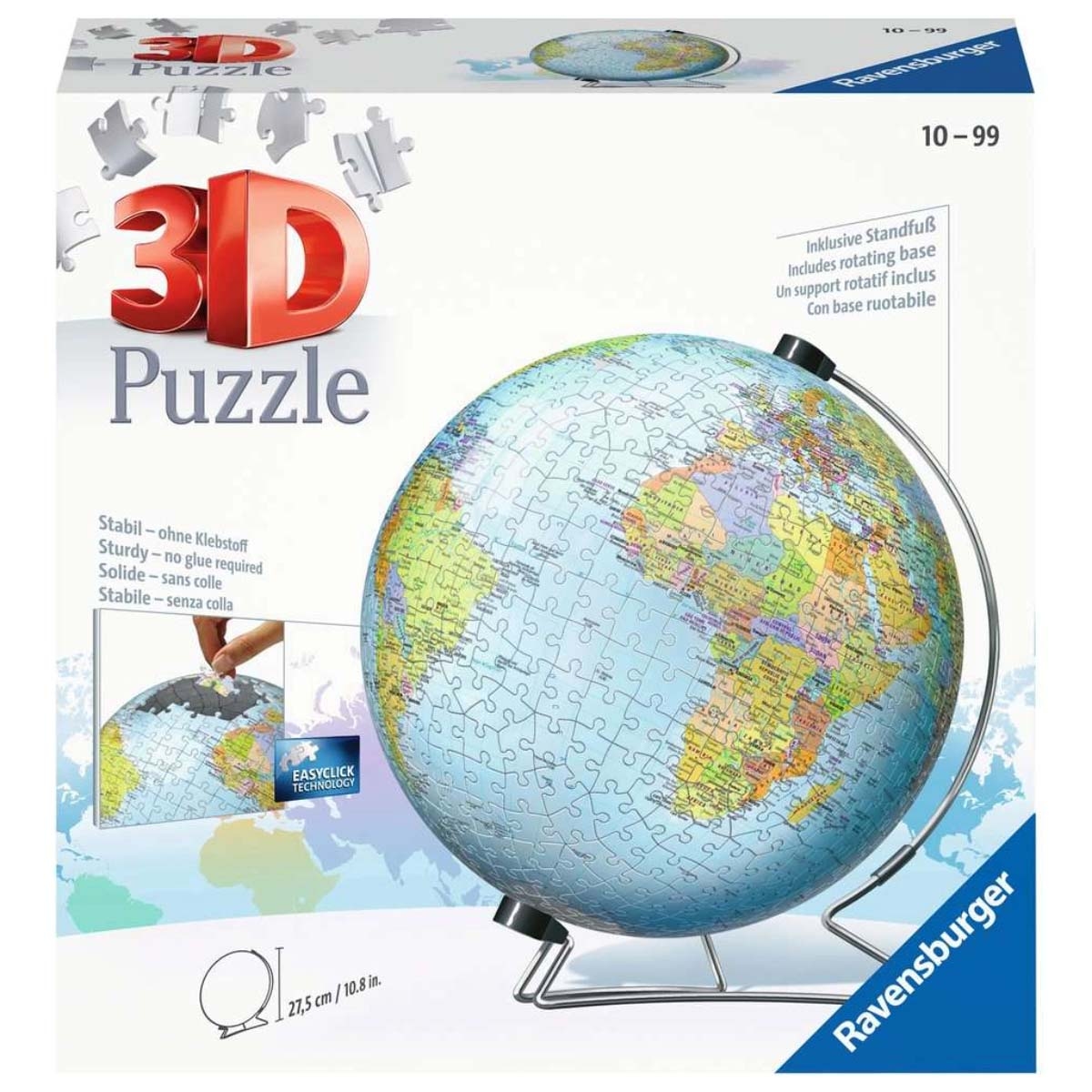 Ankit Toys Medium Ludo + Ravensburger Earth Globe & Educa Puzzle Bundle Unisex, 13+ Years