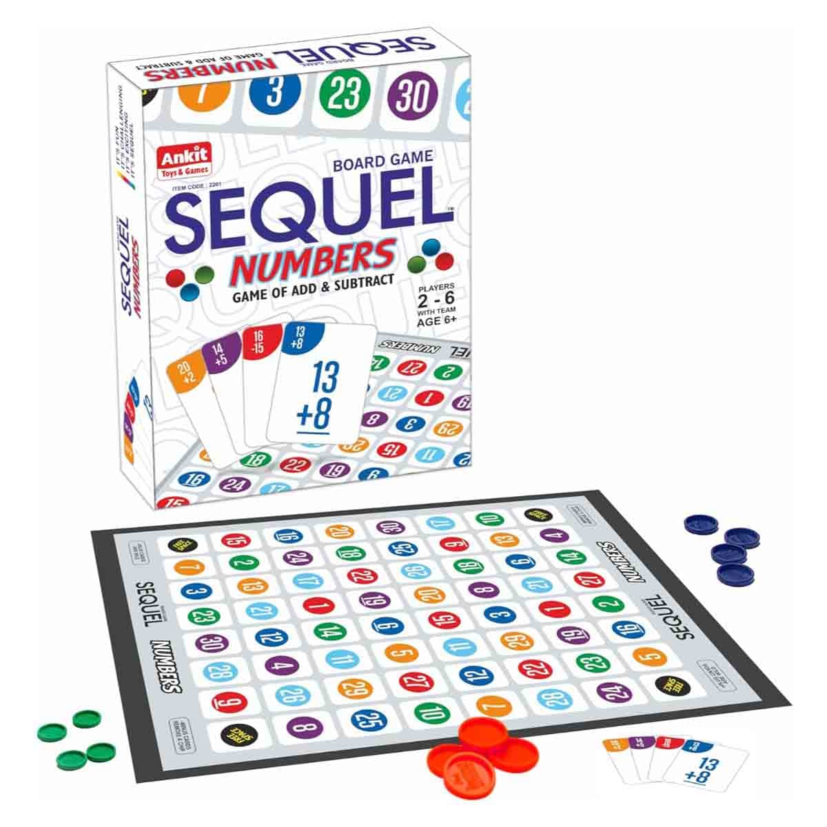 Ankit Toys Sequel Numbers Board Game Unisex, 5-7 Years