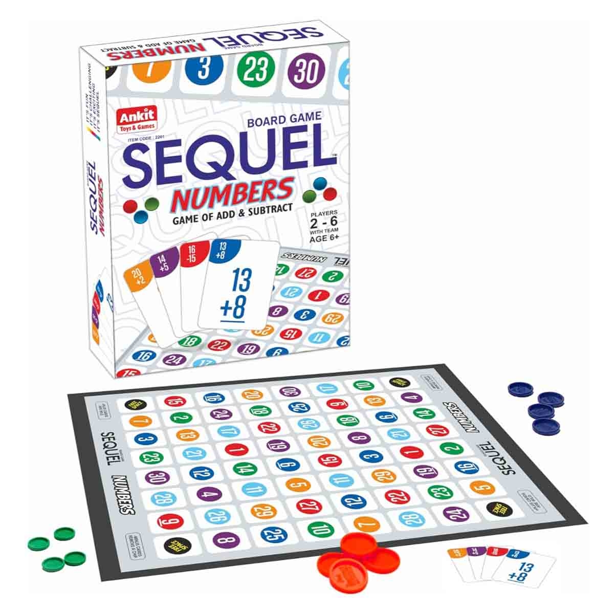 Ankit Toys Sequel Numbers Board Game Unisex, 5-7 Years