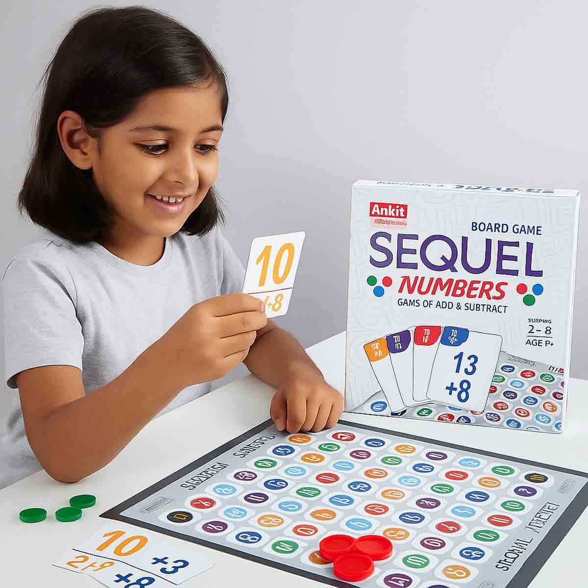 Ankit Toys Sequel Numbers Board Game Unisex, 5-7 Years