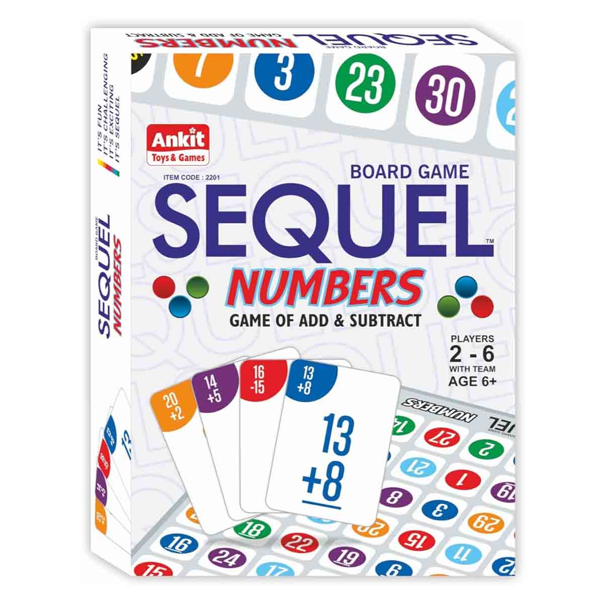 Ankit Toys Sequel Numbers Board Game Unisex, 5-7 Years