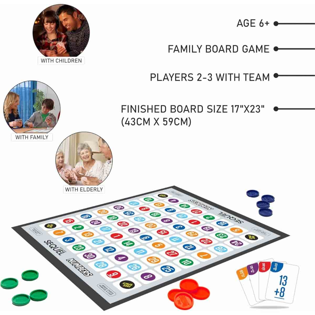 Ankit Toys Sequel Numbers Board Game Unisex, 5-7 Years