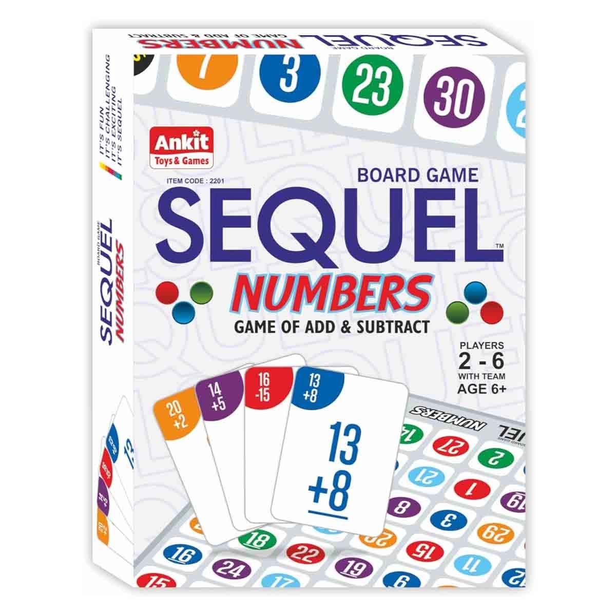 Ankit Toys Sequel Numbers + Jumbo Chess & Ludo with Ravensburger Puzzle Bundle Unisex, 13+ Years