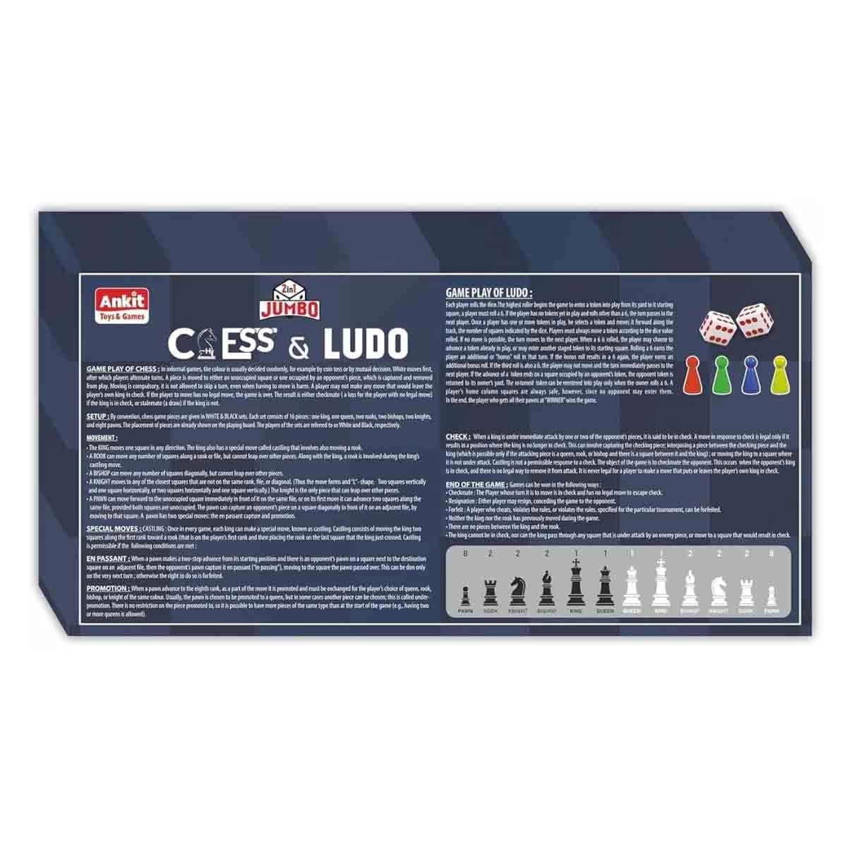 Ankit Toys Sequel Numbers + Jumbo Chess & Ludo with Ravensburger Puzzle Bundle Unisex, 13+ Years