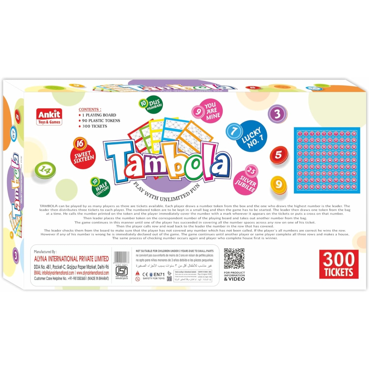 Ankit Toys Tambola Board Game Unisex, 8-10 Years