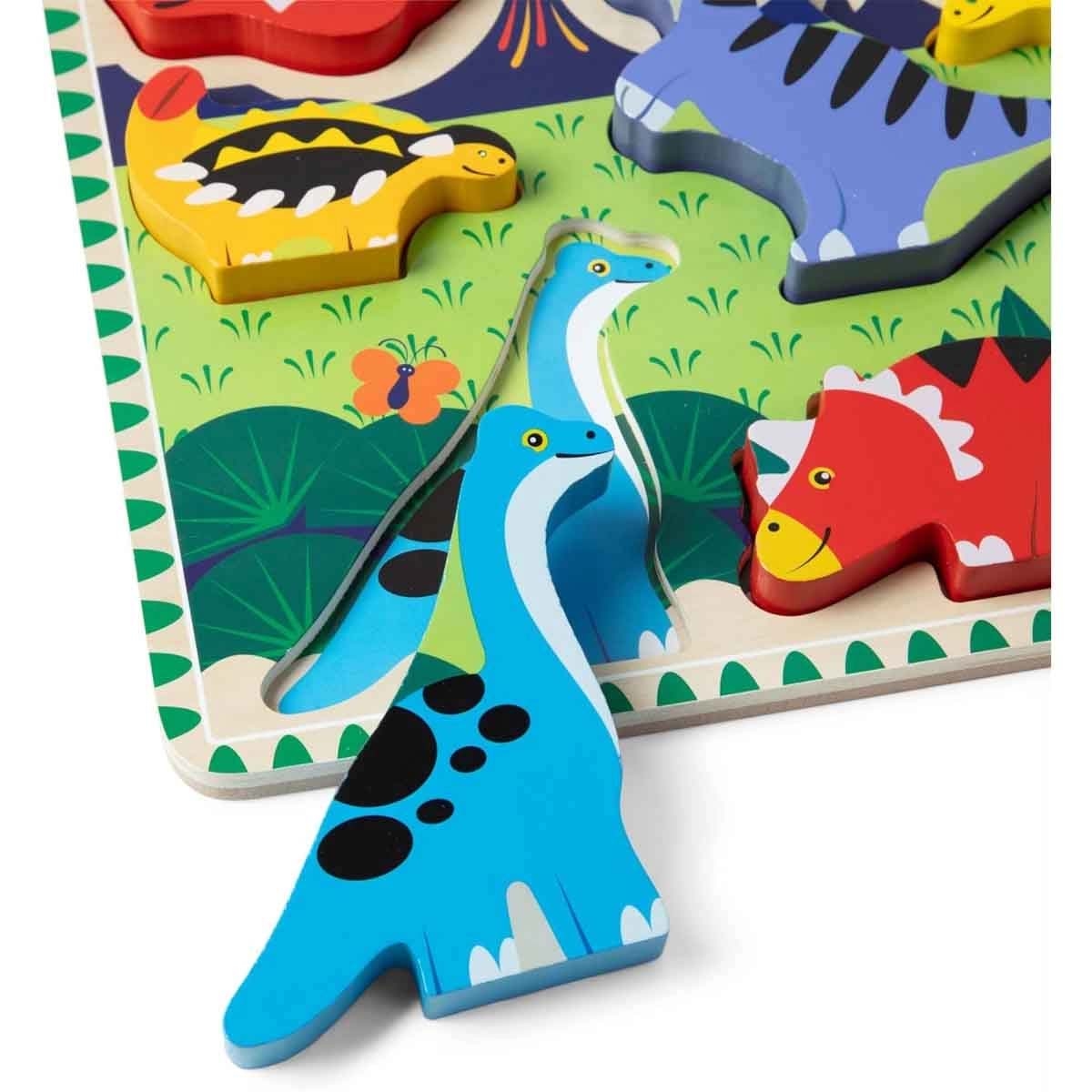 Ankit Toys Tambola + Ravensburger Puzzle with Melissa & Doug Dinosaur Chunky Peg Puzzle Bundle Unisex, 13+ Years