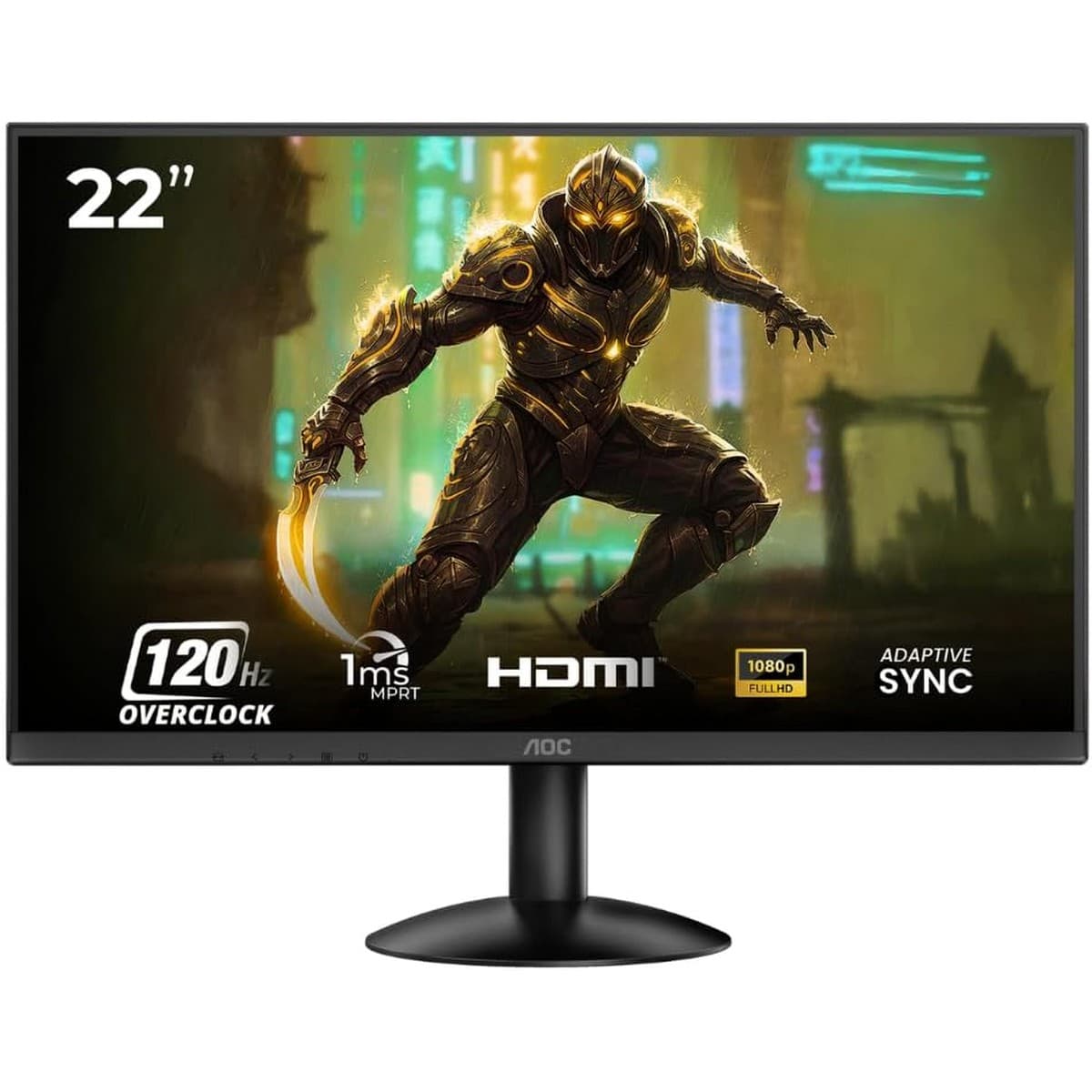 إيه أو سي شاشة ألعاب 22B30HM2 مقاس 21.45 بوصة بدقة FHD وتردد 120Hz وزمن استجابة 1ms ولوحة VA