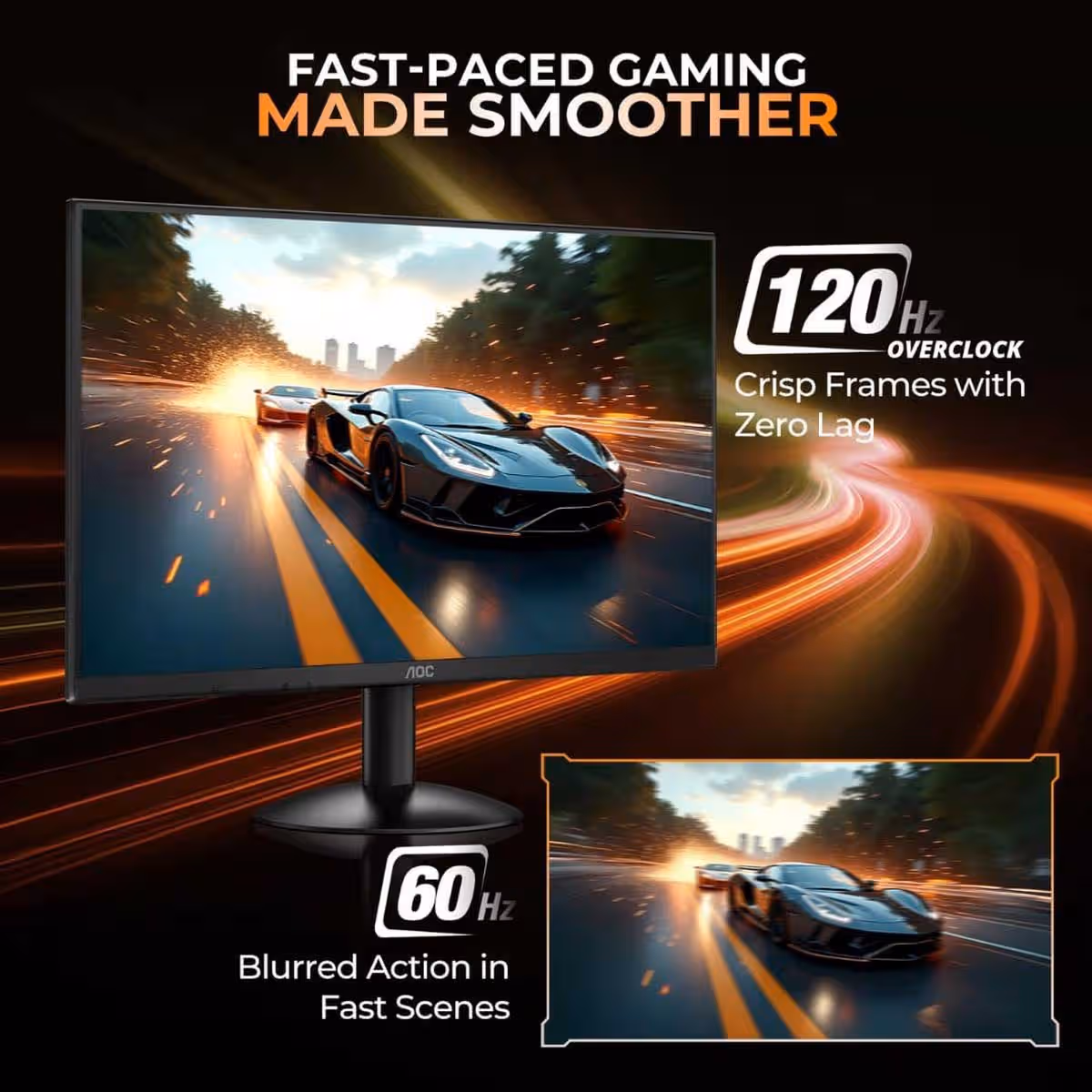 AOC 21.45" 22B30HM2 FHD 120Hz 1ms VA Gaming Monitor