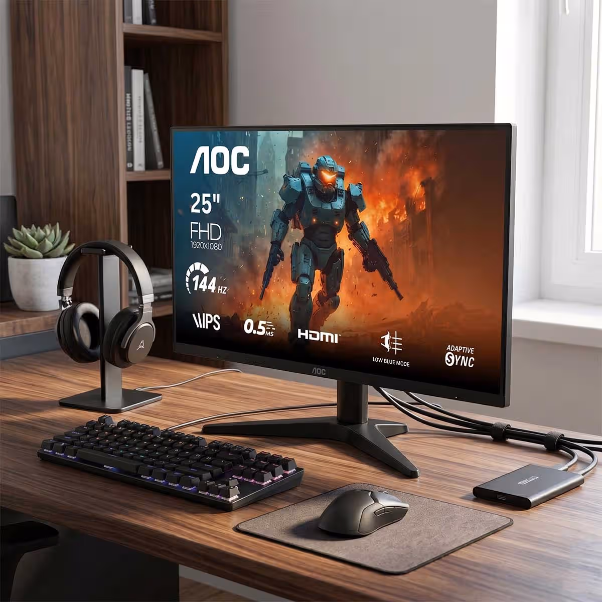 AOC 24.5" 25B36X 144Hz 0.5ms HDR10 Adaptive Sync IPS Gaming Monitor