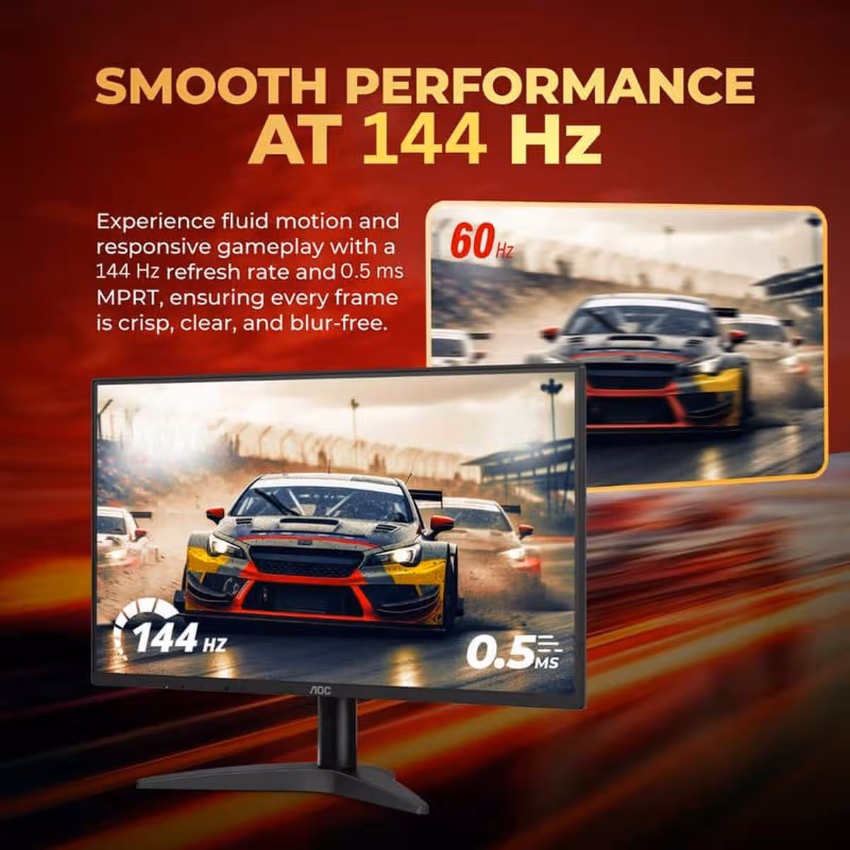 AOC 24.5" 25B36X 144Hz 0.5ms HDR10 Adaptive Sync IPS Gaming Monitor