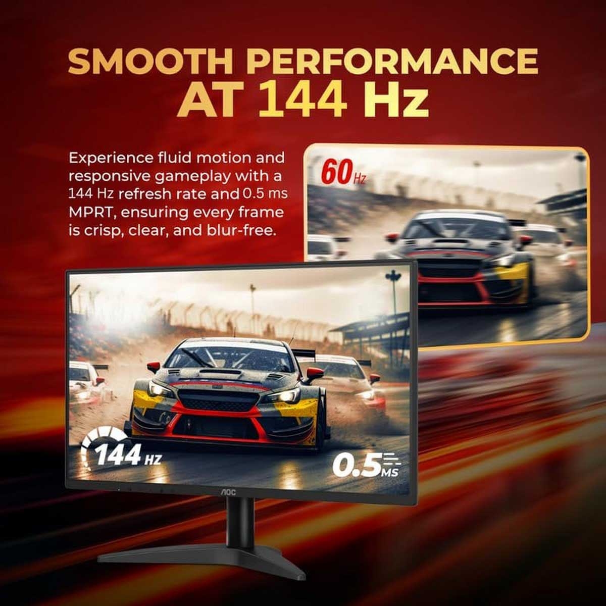 AOC 24.5" 25B36X 144Hz 0.5ms HDR10 Adaptive Sync IPS Gaming Monitor