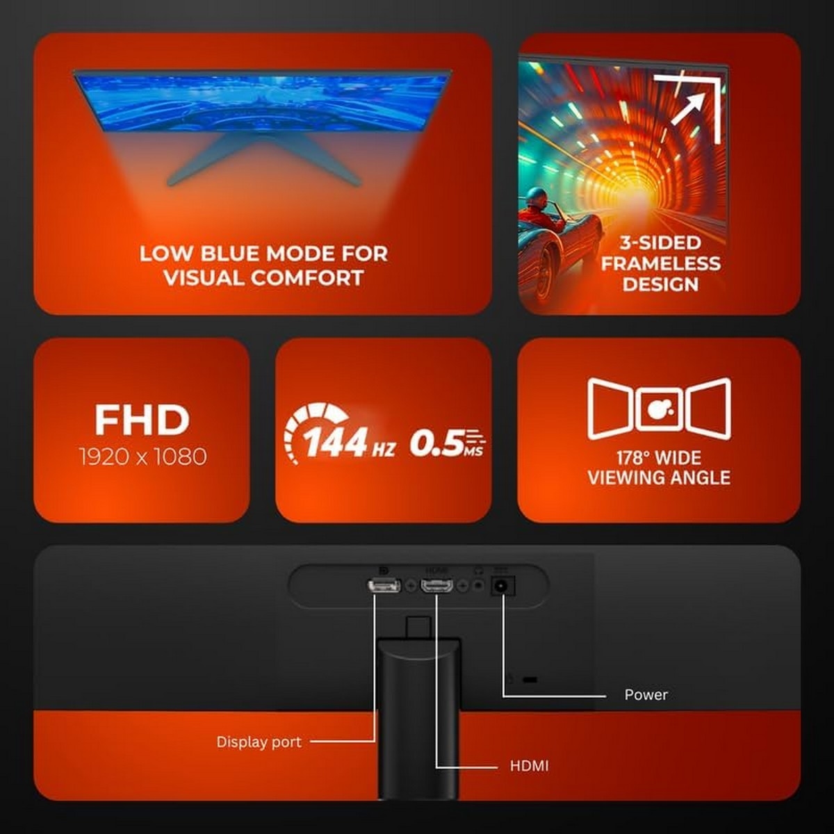 AOC 24.5" 25B36X 144Hz 0.5ms HDR10 Adaptive Sync IPS Gaming Monitor