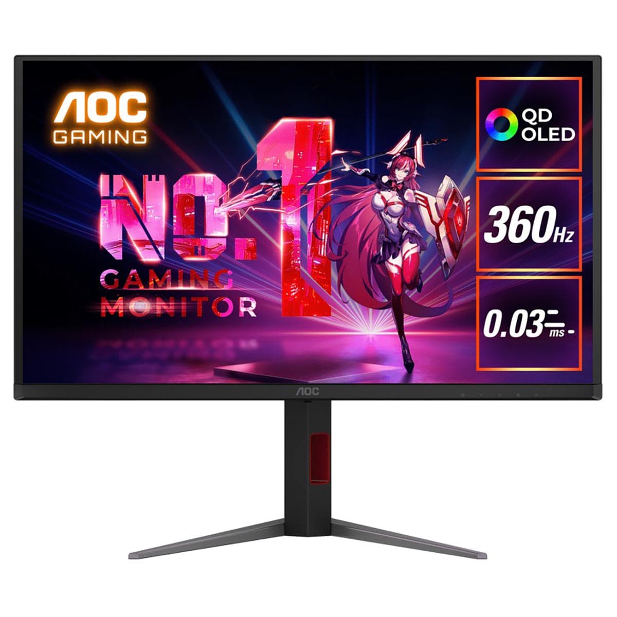 إيه أو سي شاشة ألعاب Q27G4SD مقاس 27 بوصة بدقة QHD وتردد 360Hz وزمن استجابة 0.03ms وتقنية QD-OLED