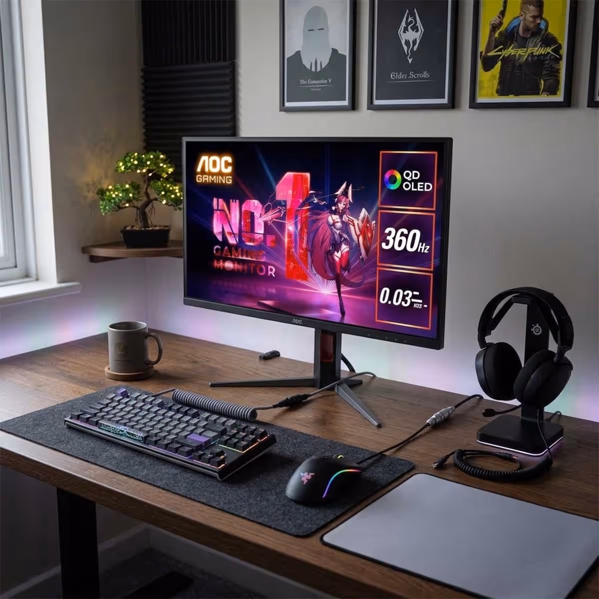 AOC 27" Q27G4SD QHD 360Hz 0.03ms QD-OLED Gaming Monitor