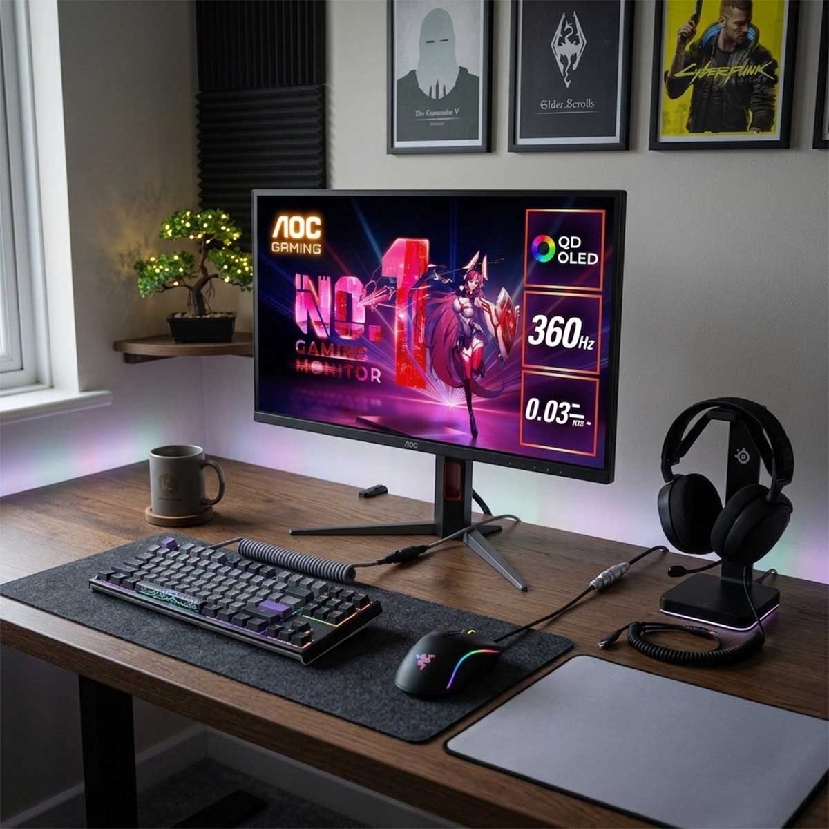 AOC 27" Q27G4SD QHD 360Hz 0.03ms QD-OLED Gaming Monitor