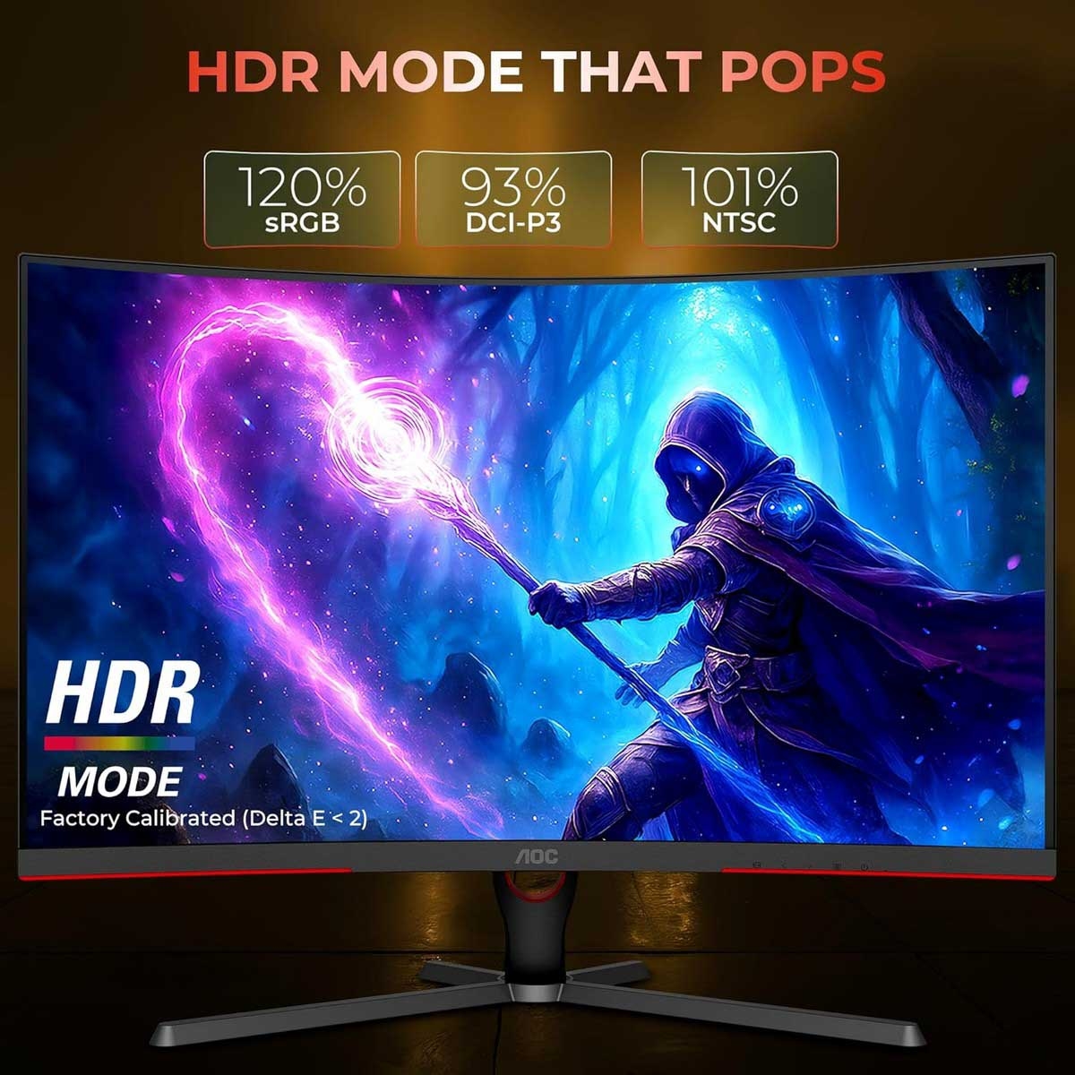 AOC 31.5" C32G3E G3 Series FHD 165Hz 1ms 1000R Curved Gaming Monitor