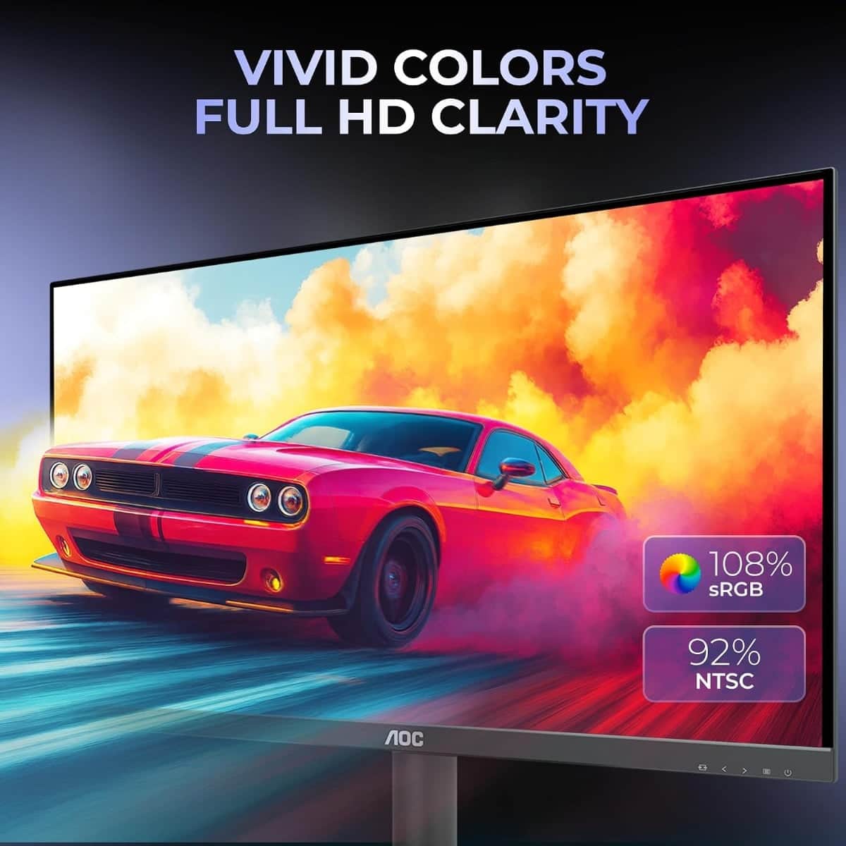 AOC Black 21.45" FHD 120Hz 1ms IPS Gaming Monitor