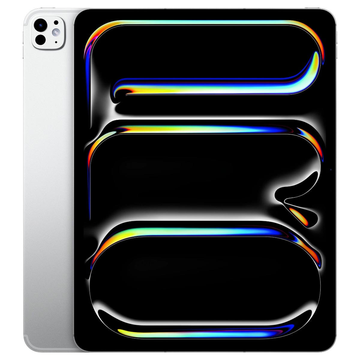 ابل ايباد برو M5 مقاس 13 بوصة واي فاي + خلوي مع زجاج قياسي (256 جيجابايت)، نسخة السعودية - فضي