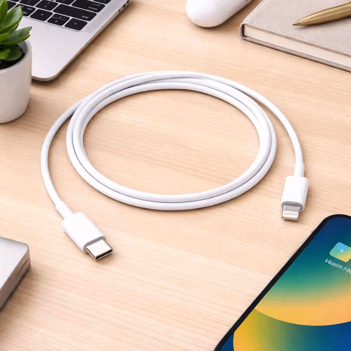 أبل كابل شحن لايتنينغ إلى USB-C بطول 1 متر
