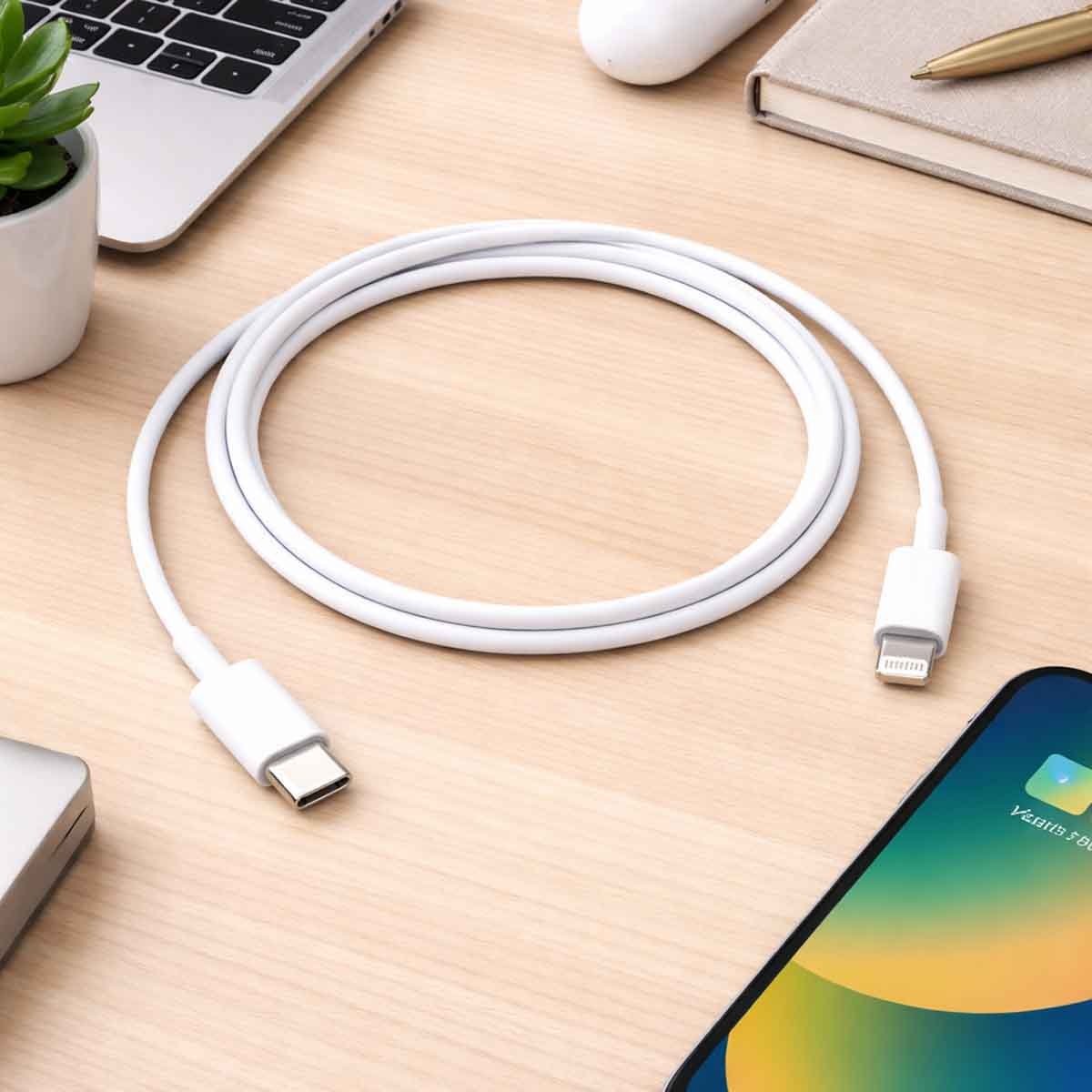 أبل كابل شحن لايتنينغ إلى USB-C بطول 1 متر