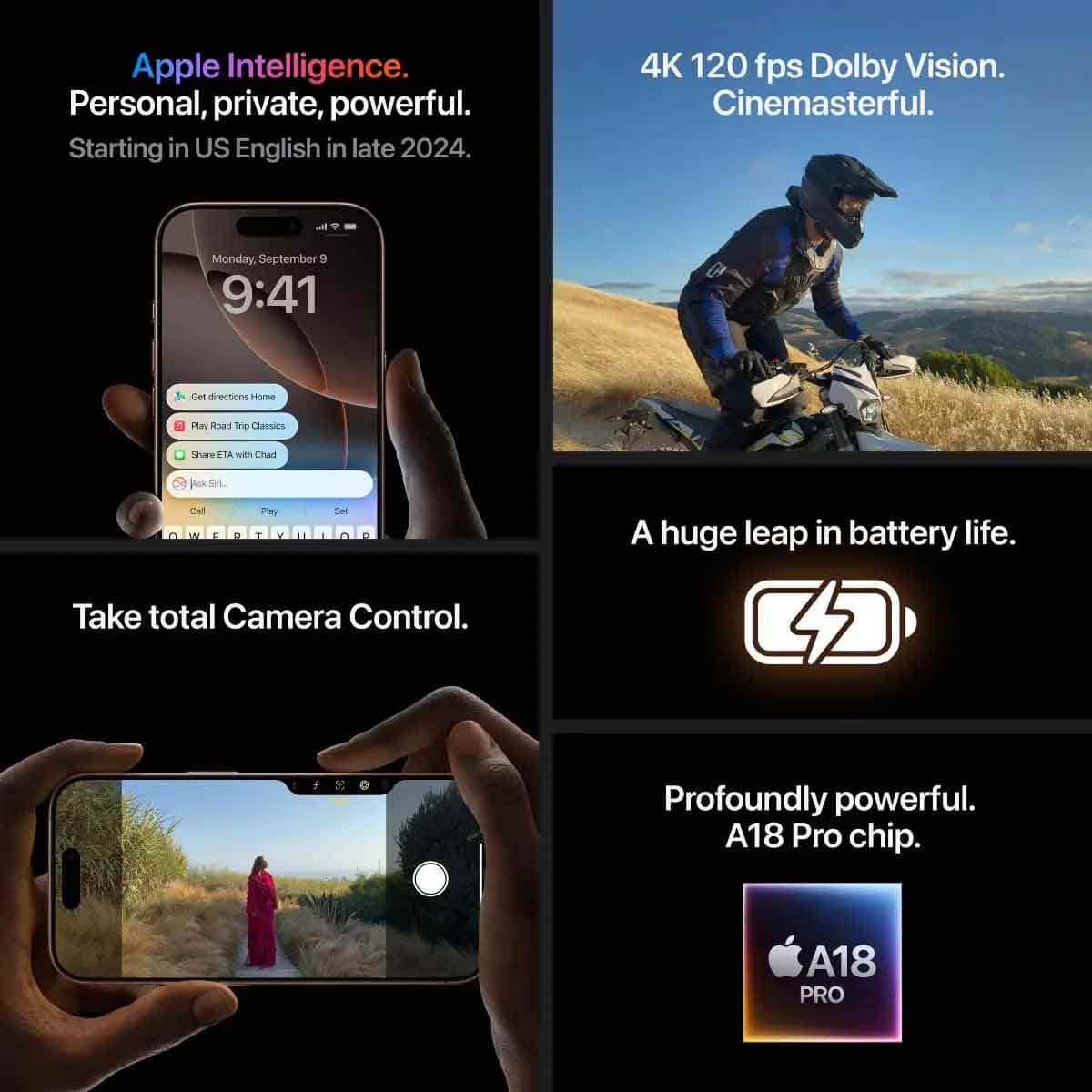 أبل جوال آيفون 16 برو ماكس سعة 256 جيجابايت – تيتانيوم صحراوي