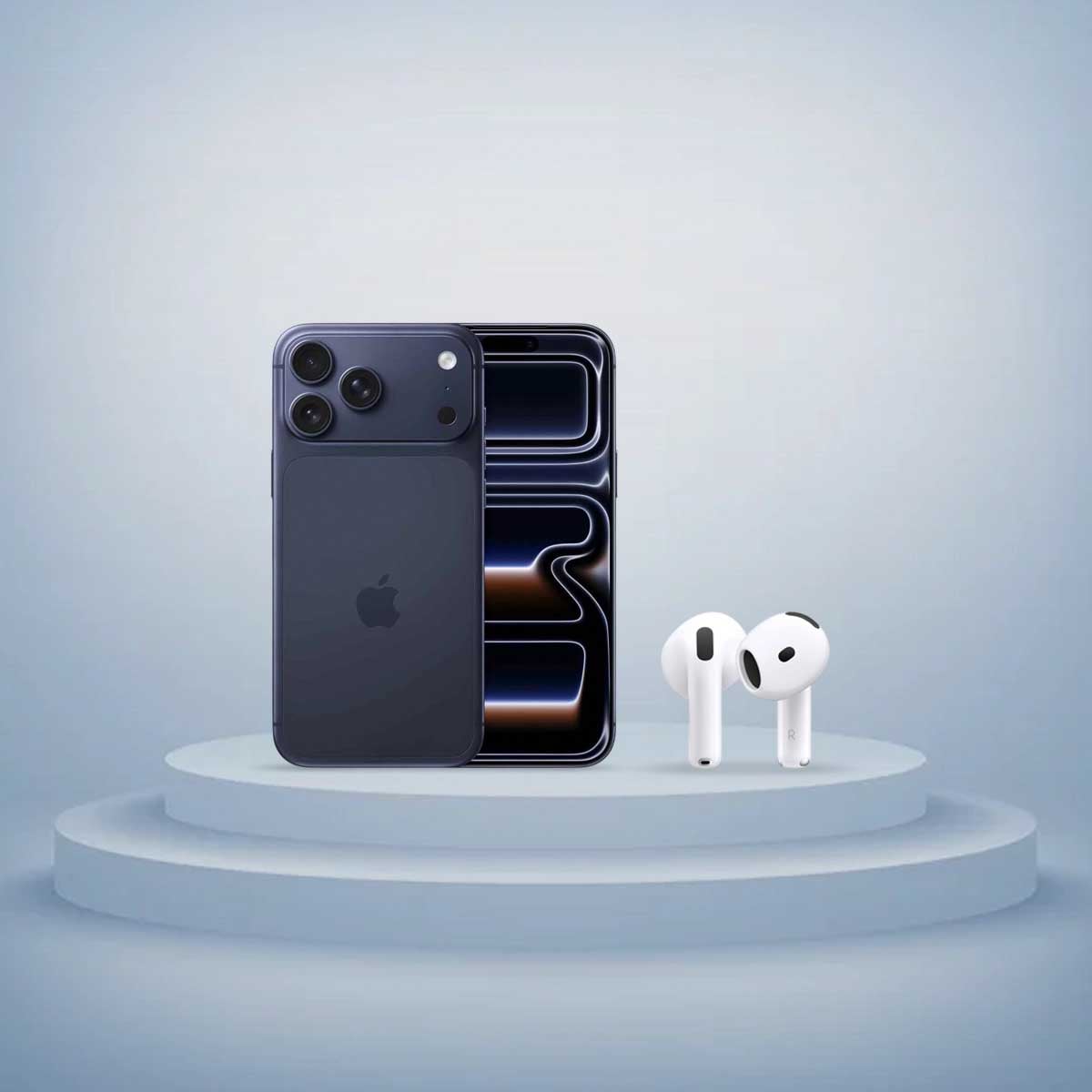 Apple iPhone 17 Pro 256GB Blue (eSIM only), KSA Version + Noise Cancellation AirPods 4 Bundle