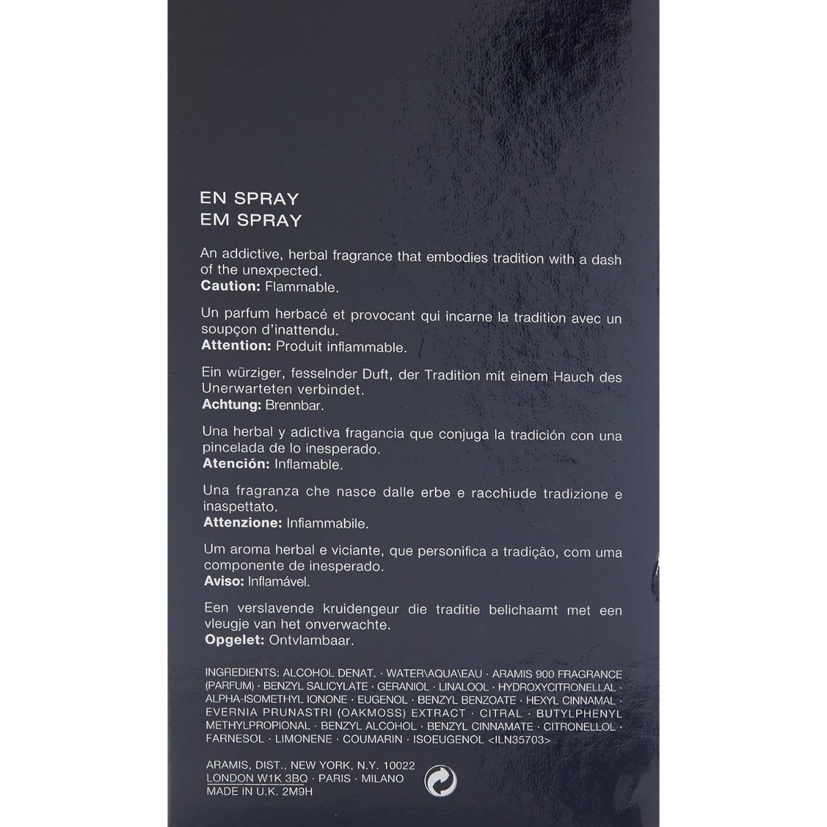 Aramis 900 Herbal Eau De Cologne for Men