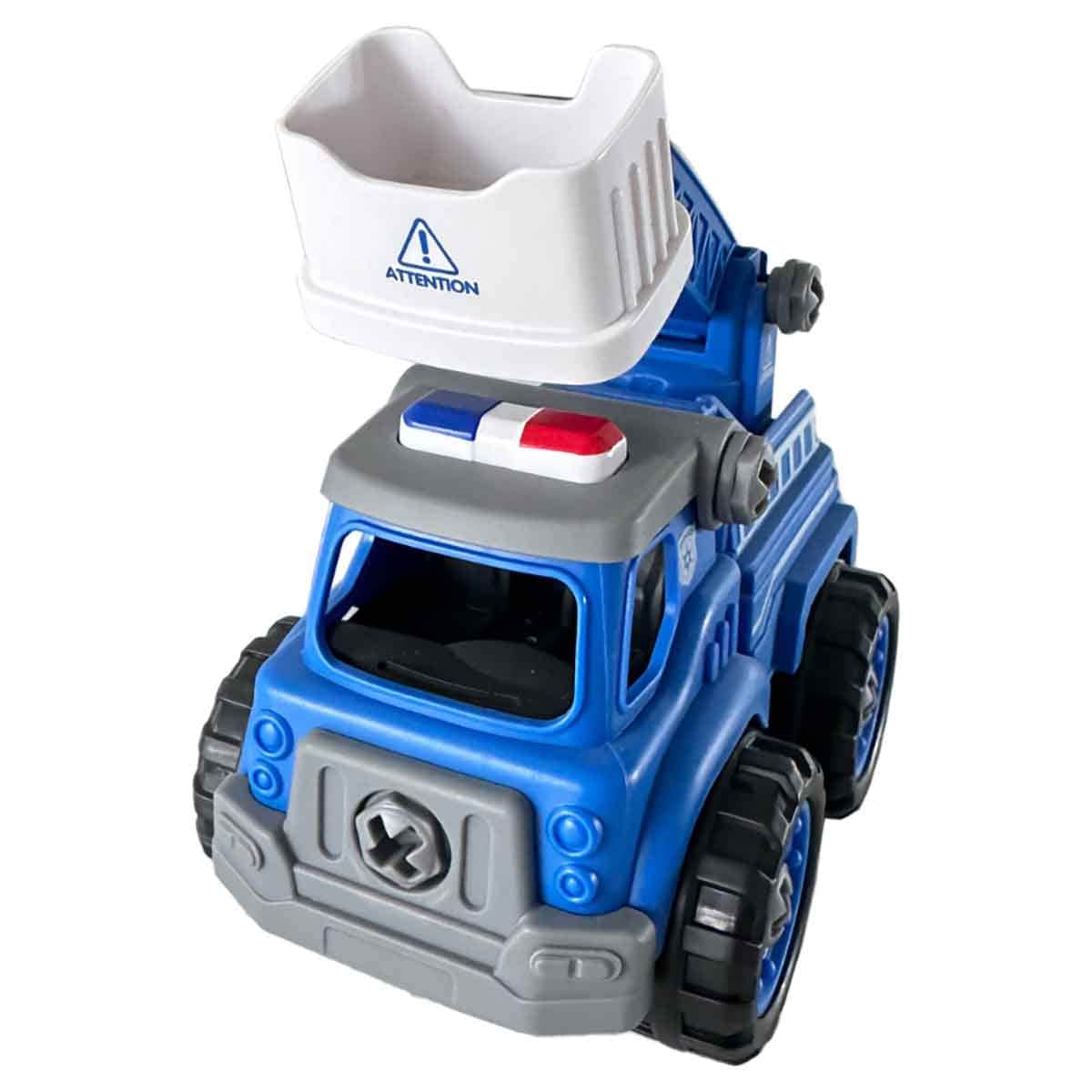 Lei Meng Toys Mini Car DIY Toy Bricks Water Rescue Truck Unisex, 3-4 Years