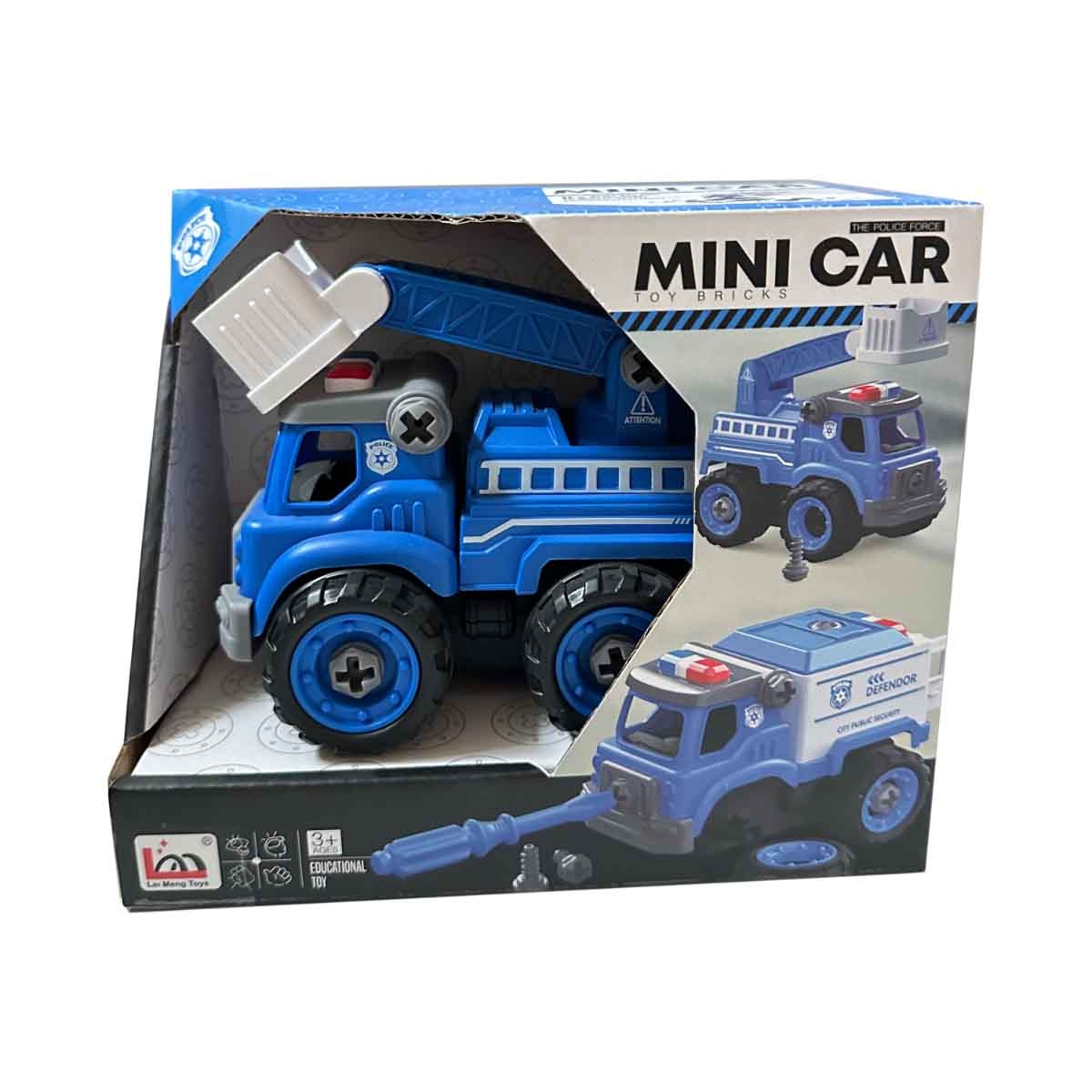 لي منغ تويز شاحنة إنقاذ مائي من مكعبات تركيب صغيرة للجنسين، من عمر 3-4 سنوات