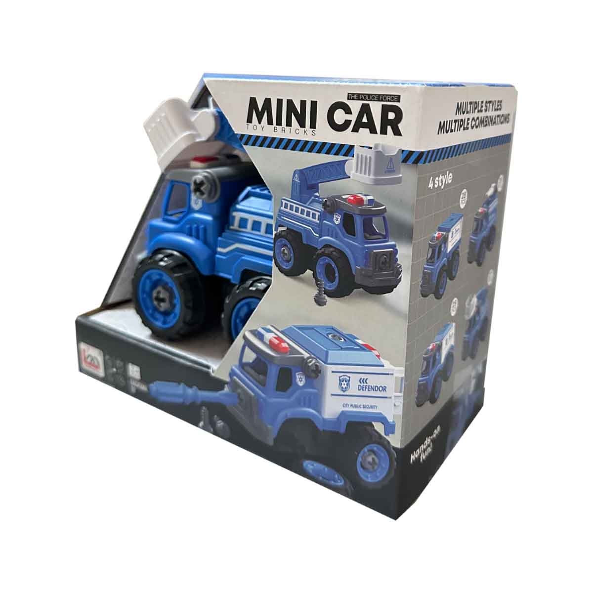 لي منغ تويز شاحنة إنقاذ مائي من مكعبات تركيب صغيرة للجنسين، من عمر 3-4 سنوات