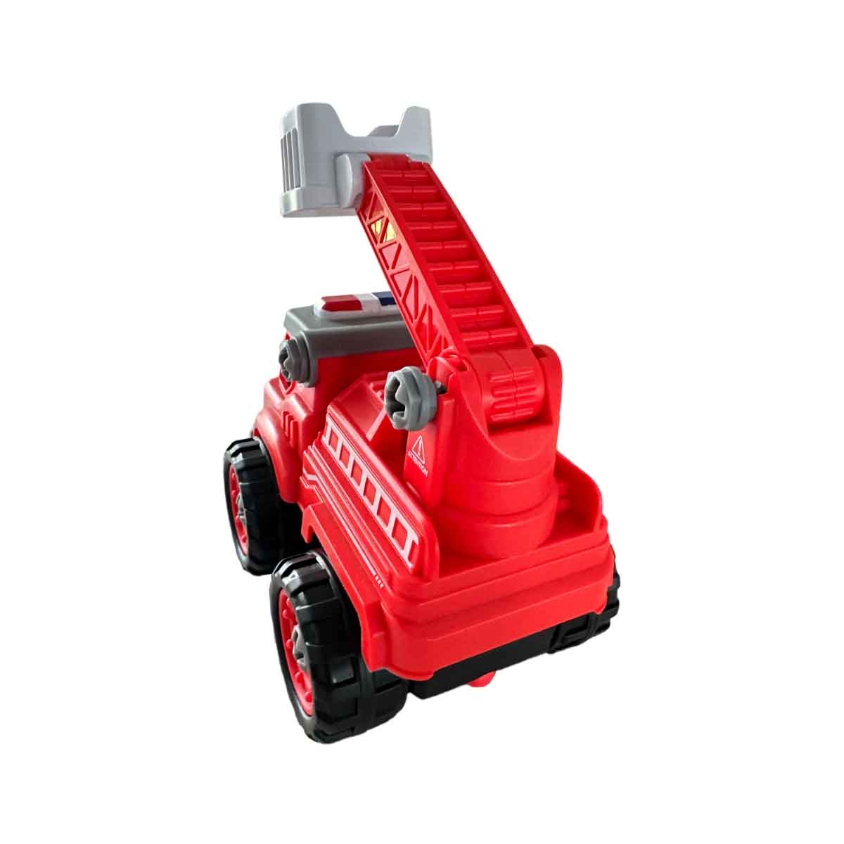 Lei Meng Toys Mini Car DIY Toy Bricks Fire Ladder Truck Unisex, 3-4 Years