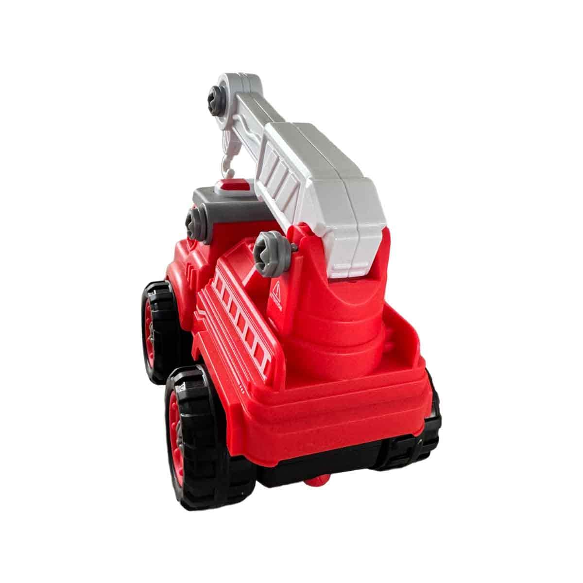 Lei Meng Toys Mini Car DIY Toy Bricks Fire Rescue Truck Unisex, 3-4 Years