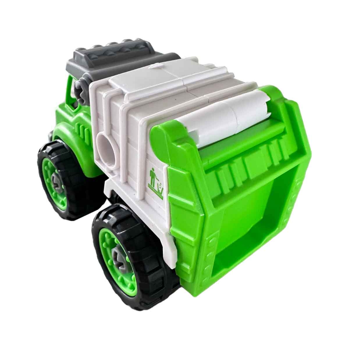 لي منغ تويز شاحنة إعادة تدوير من مكعبات تركيب صغيرة للجنسين، من عمر 3-4 سنوات