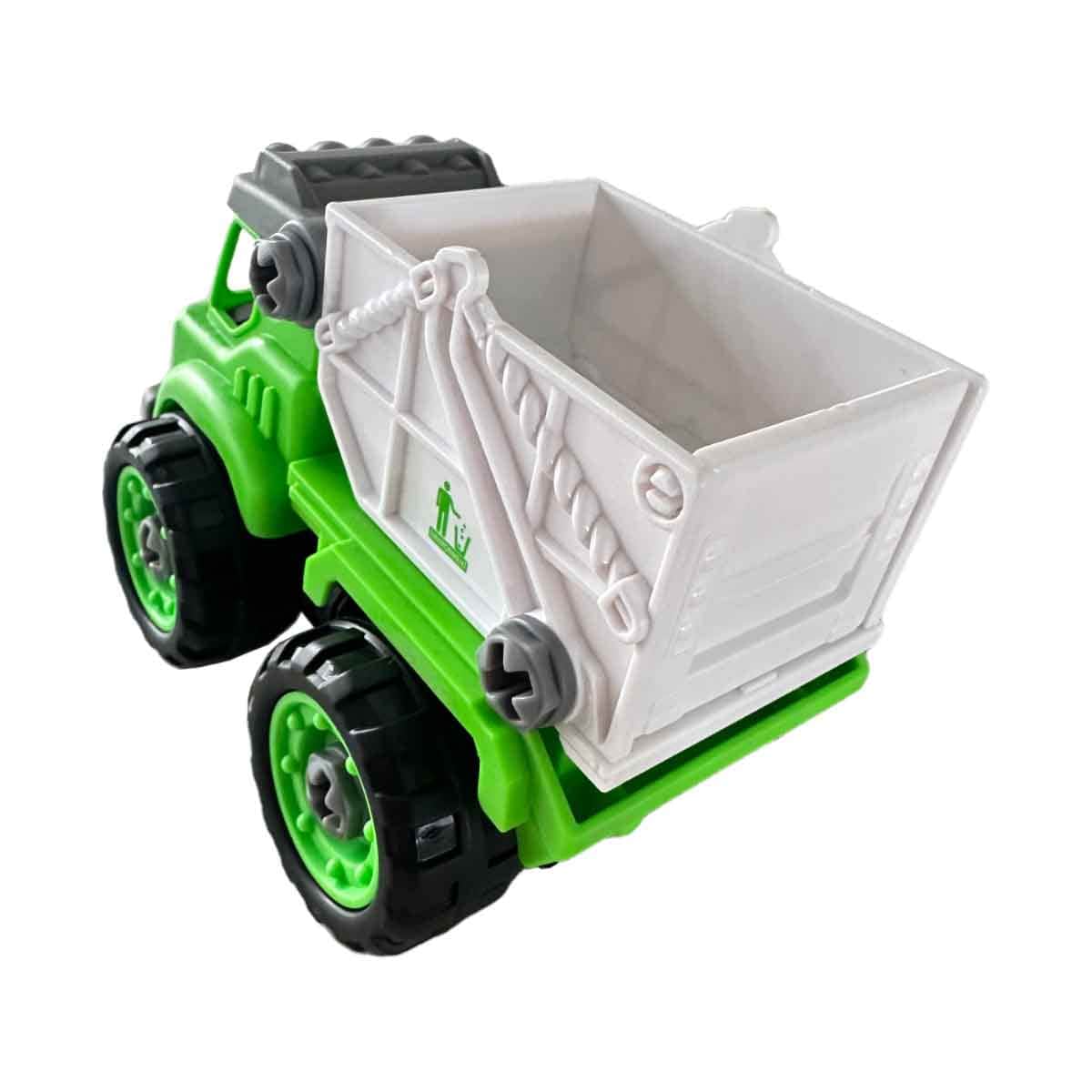 Lei Meng Toys Mini Car DIY Toy Bricks Garbage Truck Unisex, 3-4 Years