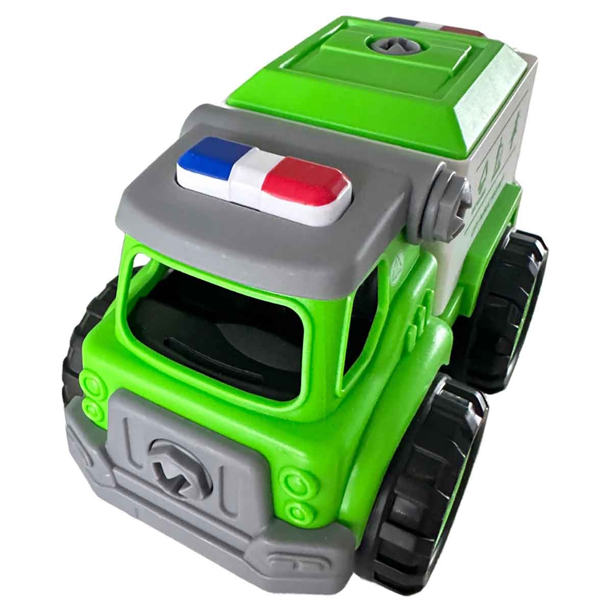 لي منغ تويز شاحنة بيئية من مكعبات تركيب صغيرة للجنسين، من عمر 3-4 سنوات