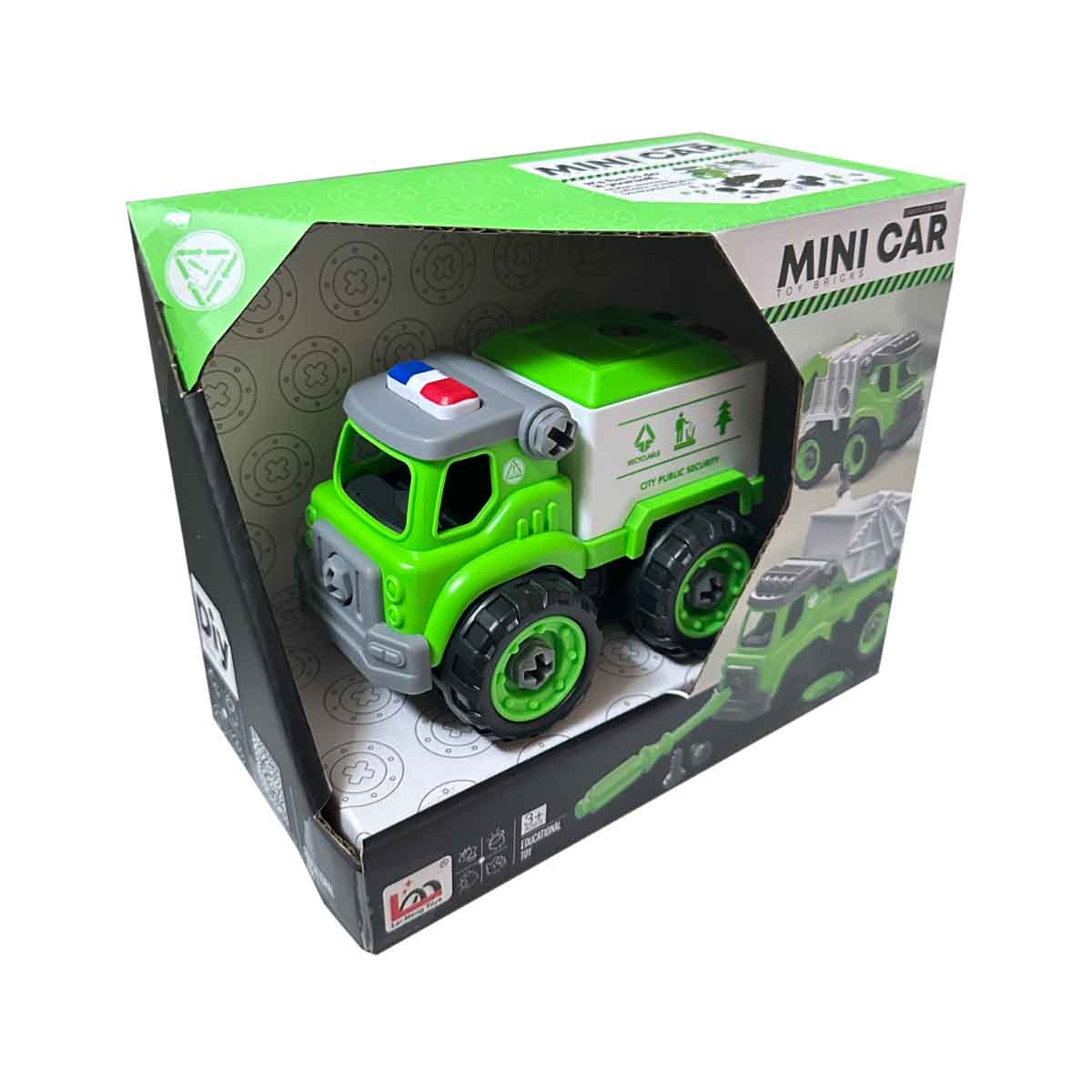 لي منغ تويز شاحنة بيئية من مكعبات تركيب صغيرة للجنسين، من عمر 3-4 سنوات