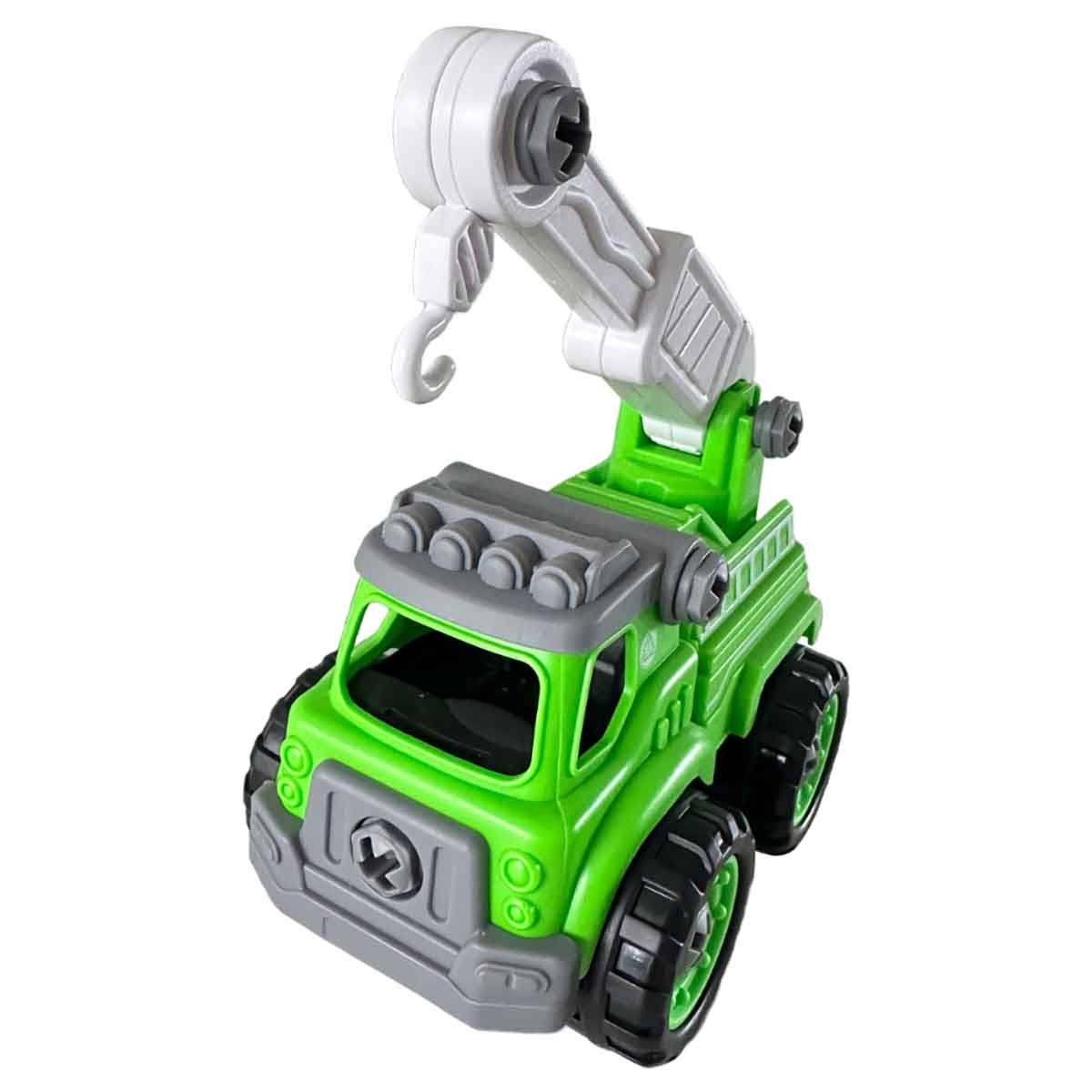 لي منغ تويز شاحنة إدارة نفايات من مكعبات تركيب صغيرة للجنسين، من عمر 3-4 سنوات