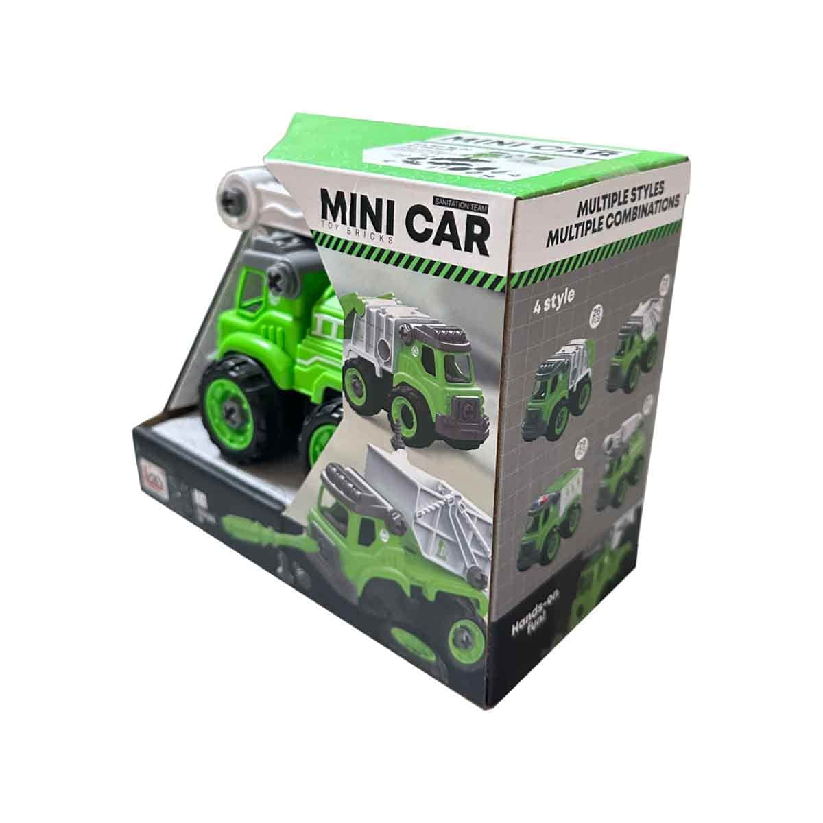 Lei Meng Toys Mini Car DIY Toy Bricks Waste Management Truck Unisex, 3-4 Years