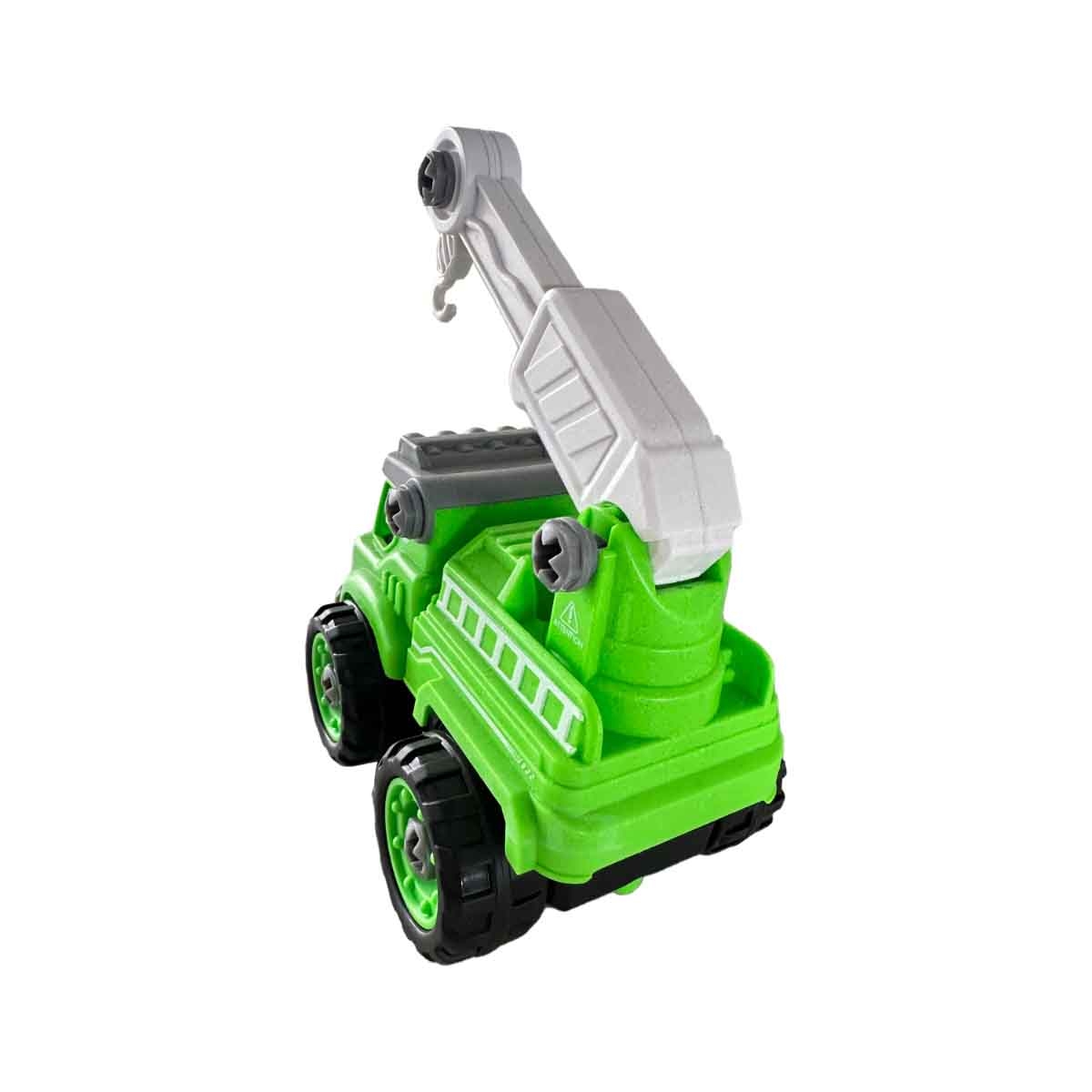 لي منغ تويز شاحنة إدارة نفايات من مكعبات تركيب صغيرة للجنسين، من عمر 3-4 سنوات