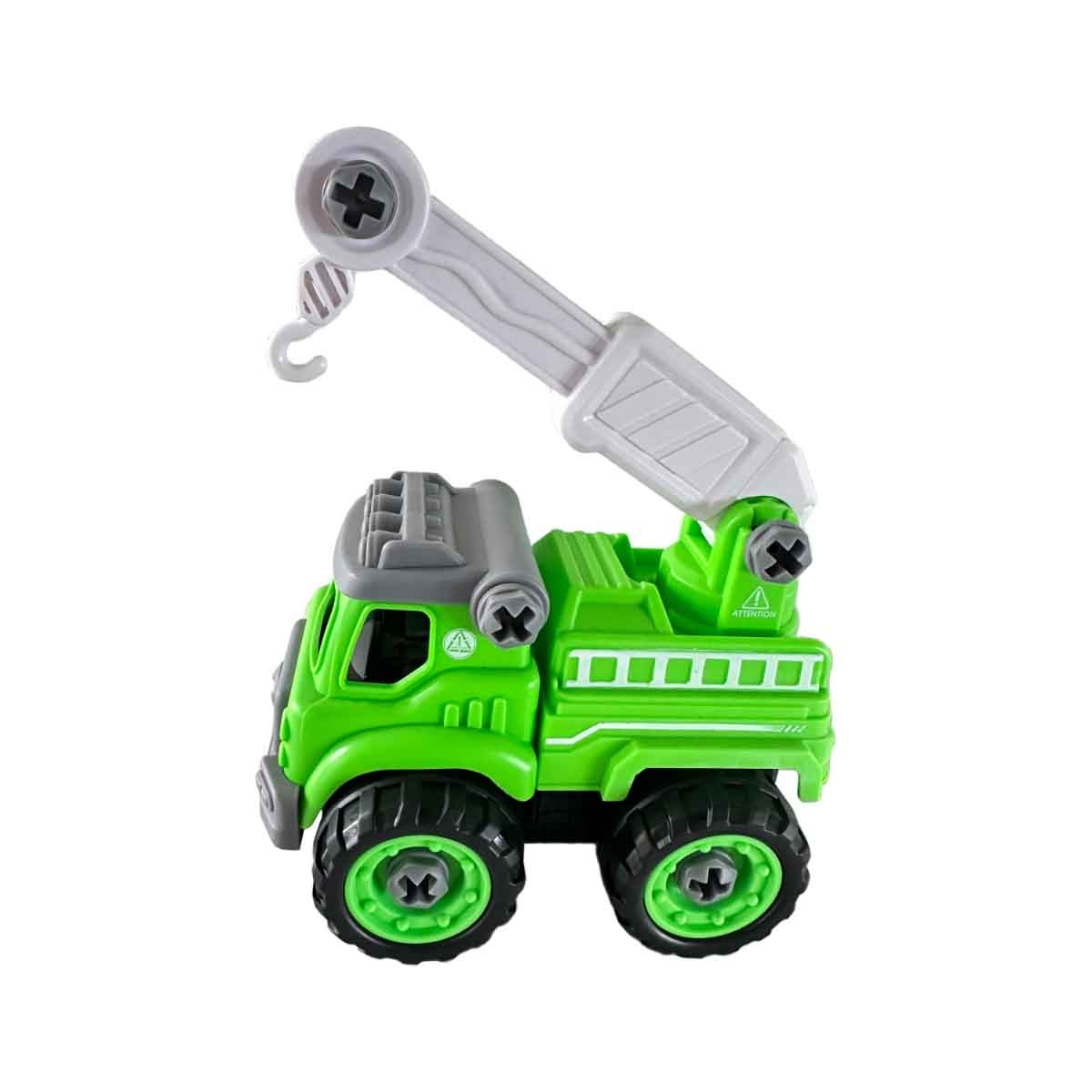 لي منغ تويز شاحنة إدارة نفايات من مكعبات تركيب صغيرة للجنسين، من عمر 3-4 سنوات