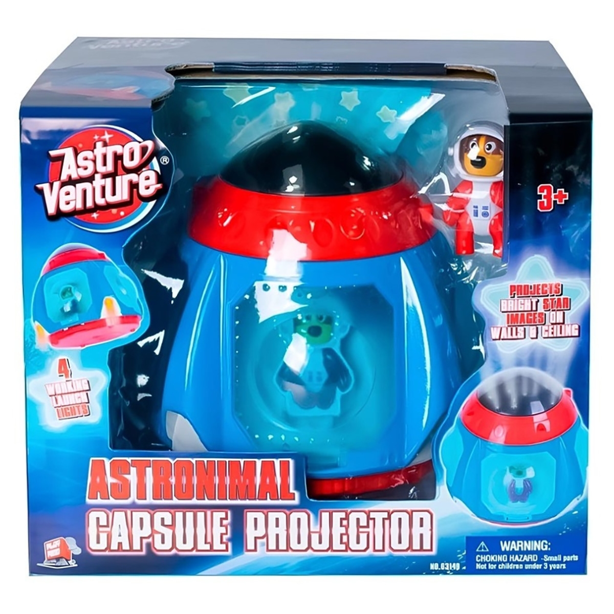 Astro Venture Astronimal Capsule Projector Set Boys, 3-4 Years