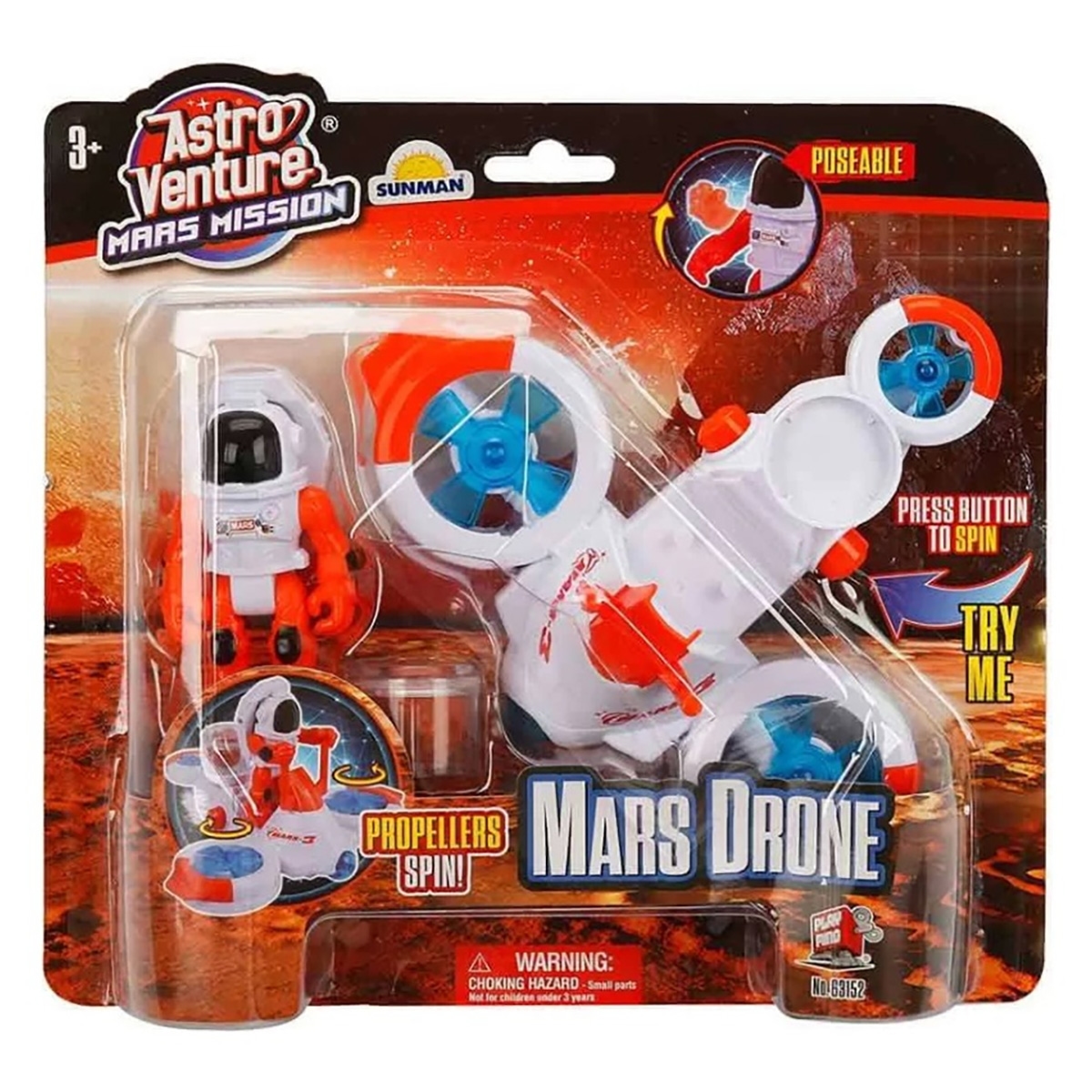Astro Venture Mars Mission Drone Playset Boys, 3-4 Years