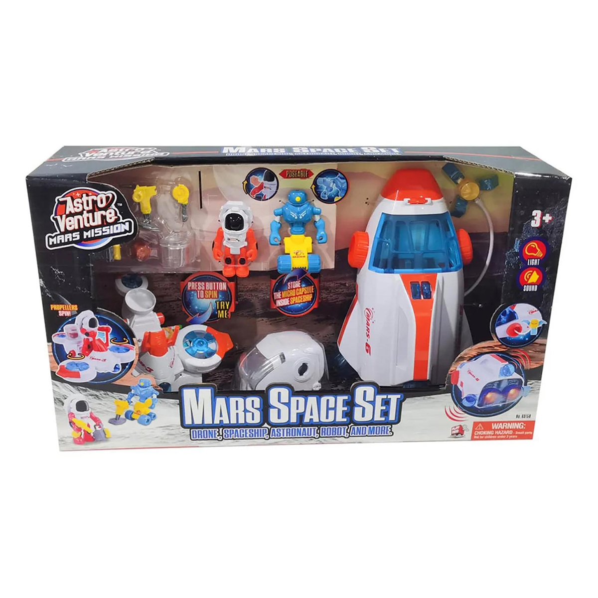 Astro Venture Mars Space Toy Set Boys, 3-4 Years