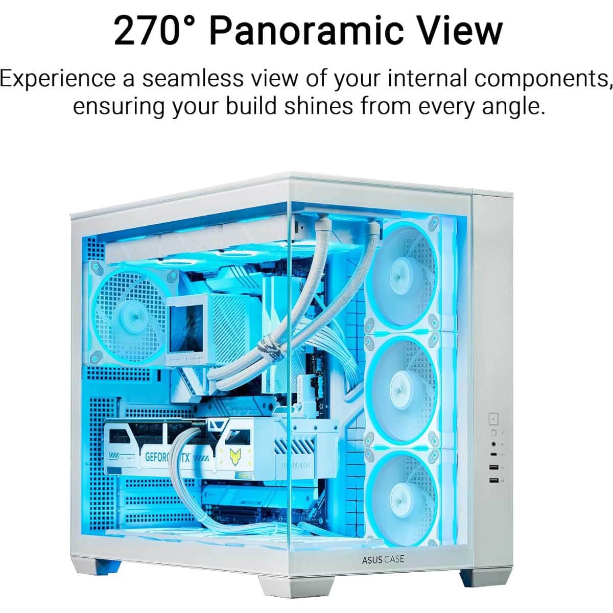 Asus A32 Plus Mid-Tower ATX Panoramic Tempered Glass PC Case