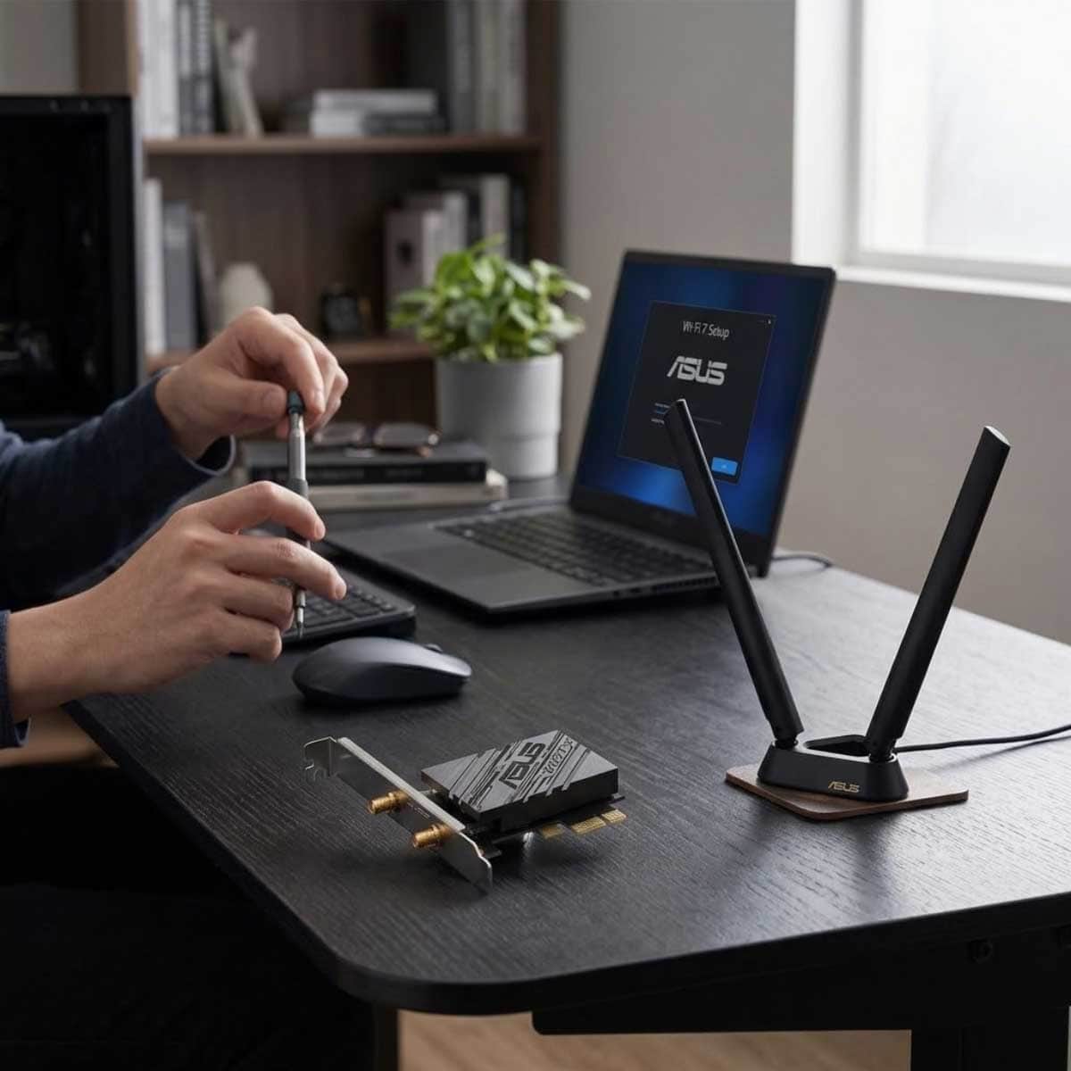 Asus AX1800 PCI-E Dual Band Adapter Wi-Fi 6 with 2 External Antennas